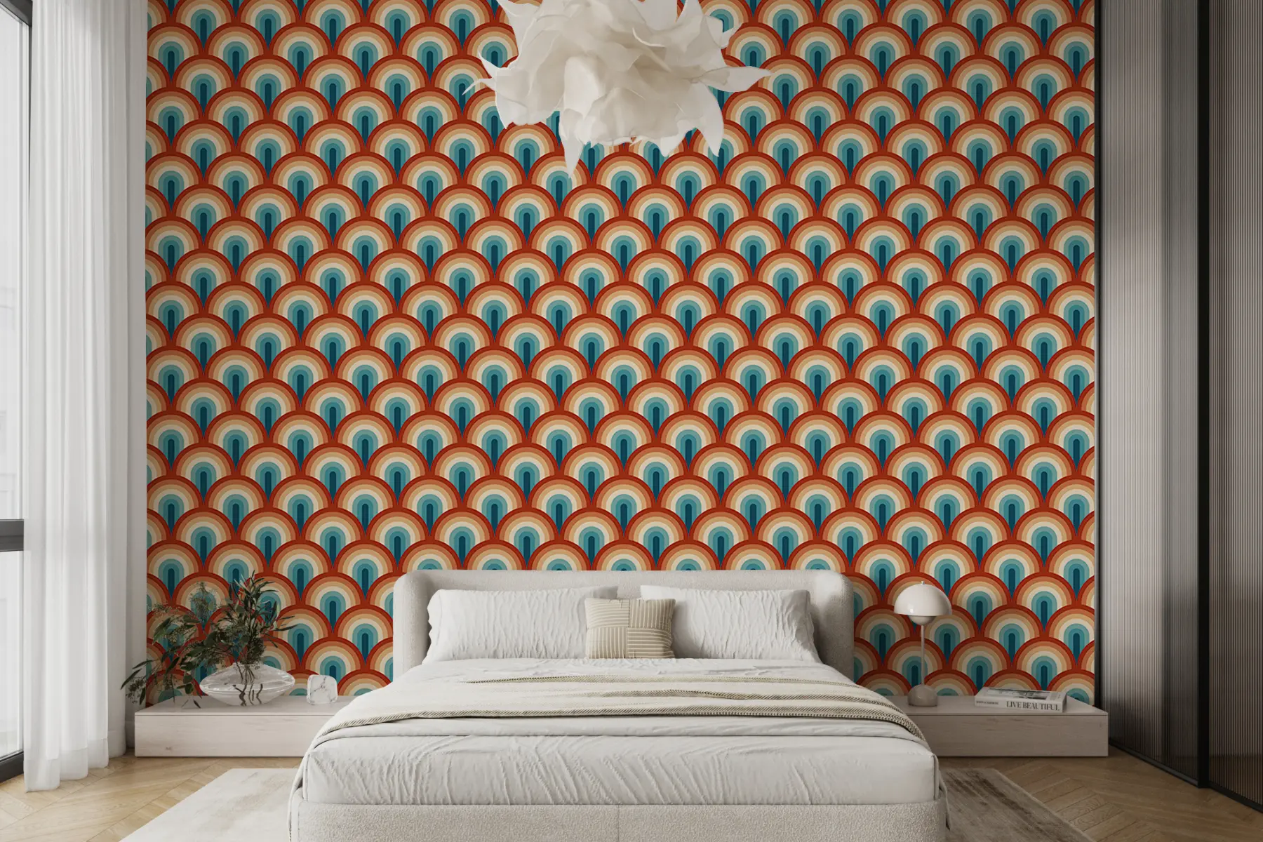 fototapet Arcuri curcubeu retro de vară u51624