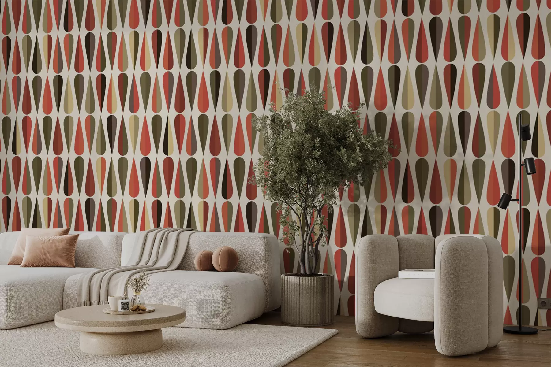 fototapet Retro 70s picături u51626