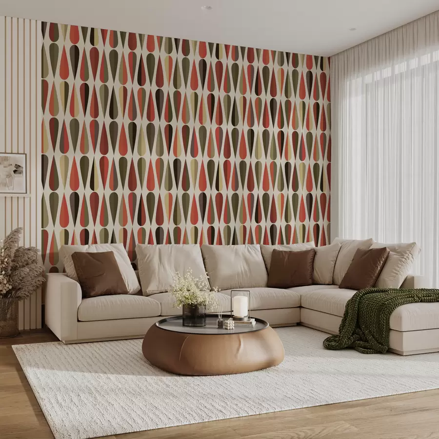 fototapet Retro 70s picături u51626