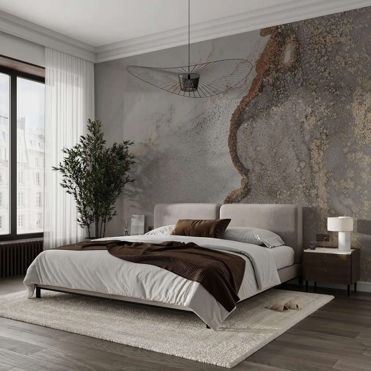 fototapet Fluid gri u08653