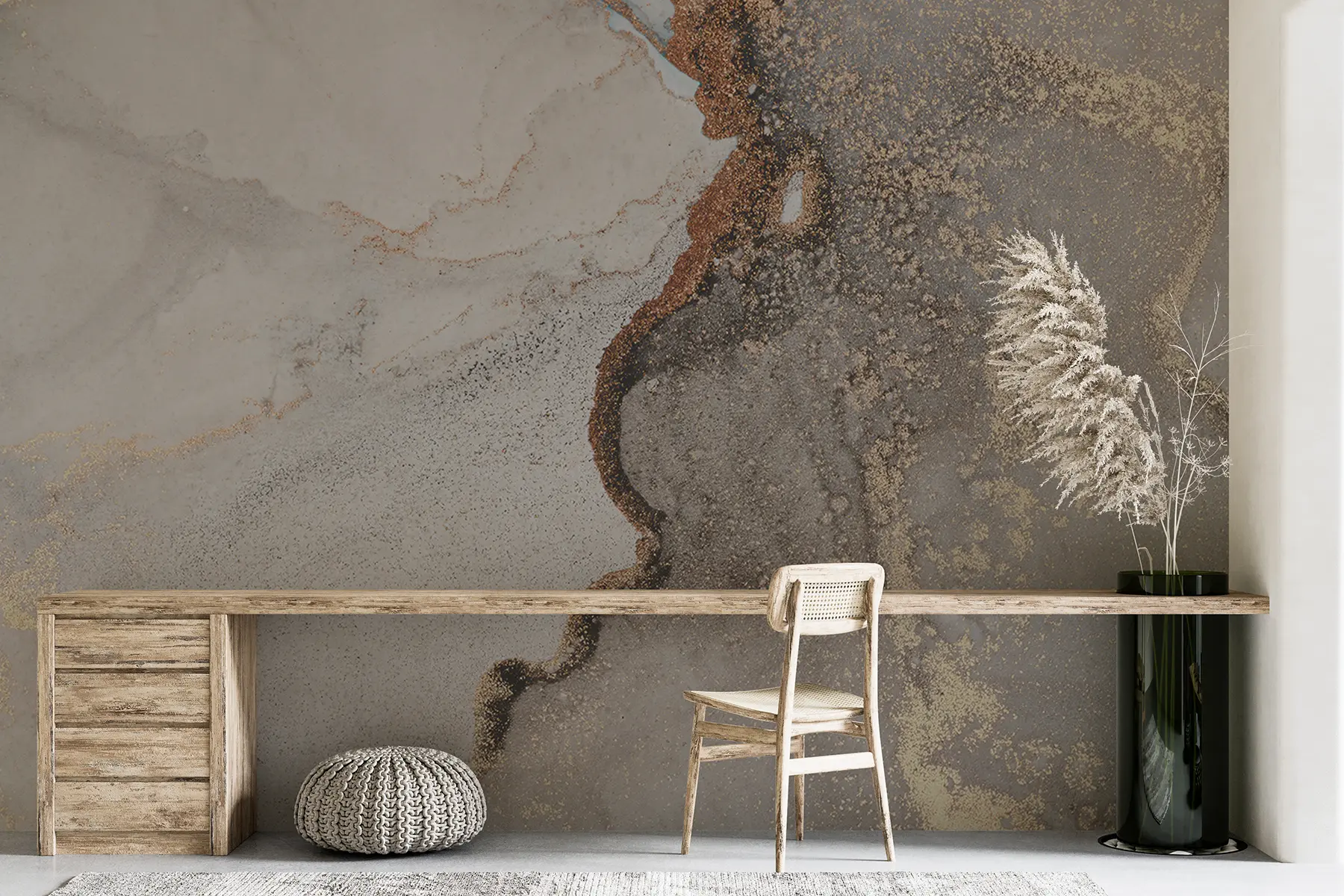 fototapet Fluid gri u08653