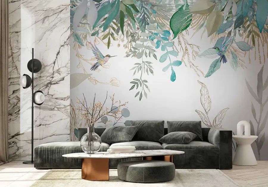 fototapet Botanică, frunze și verde u17579