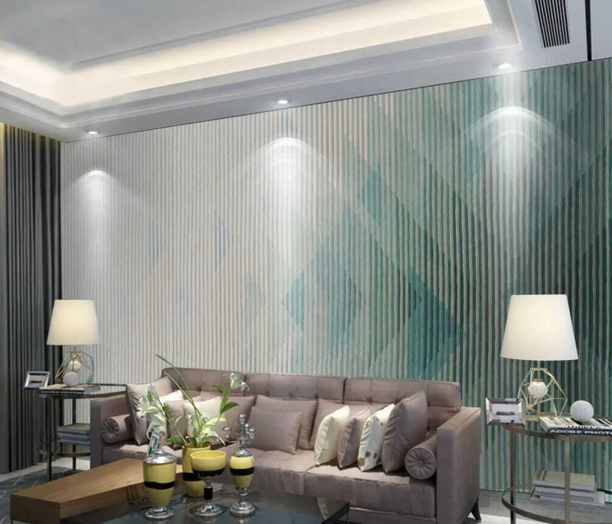 fototapet Gradient de linie de mentă u29152