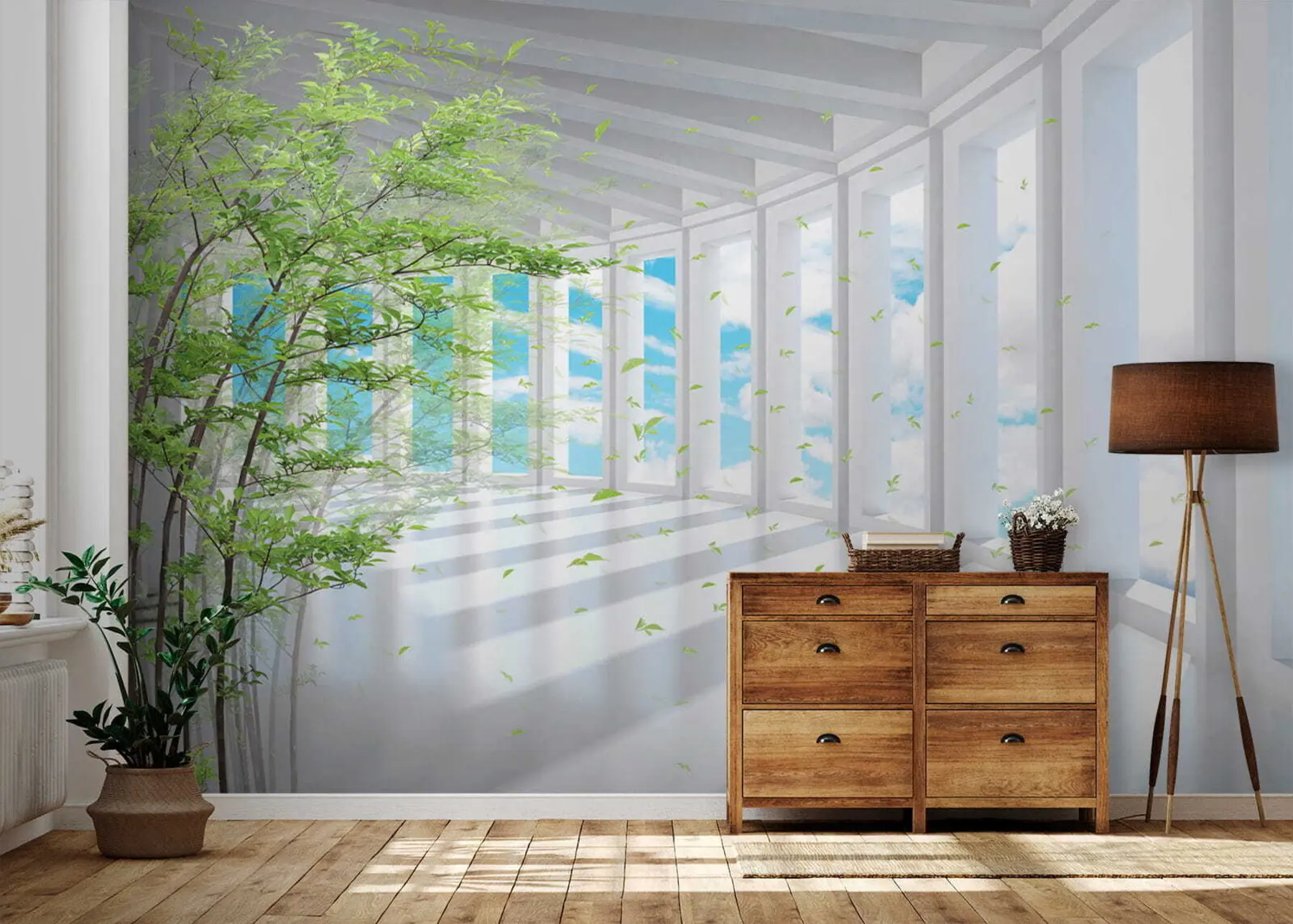 fototapet Tunel cu vedere spre nori u29922