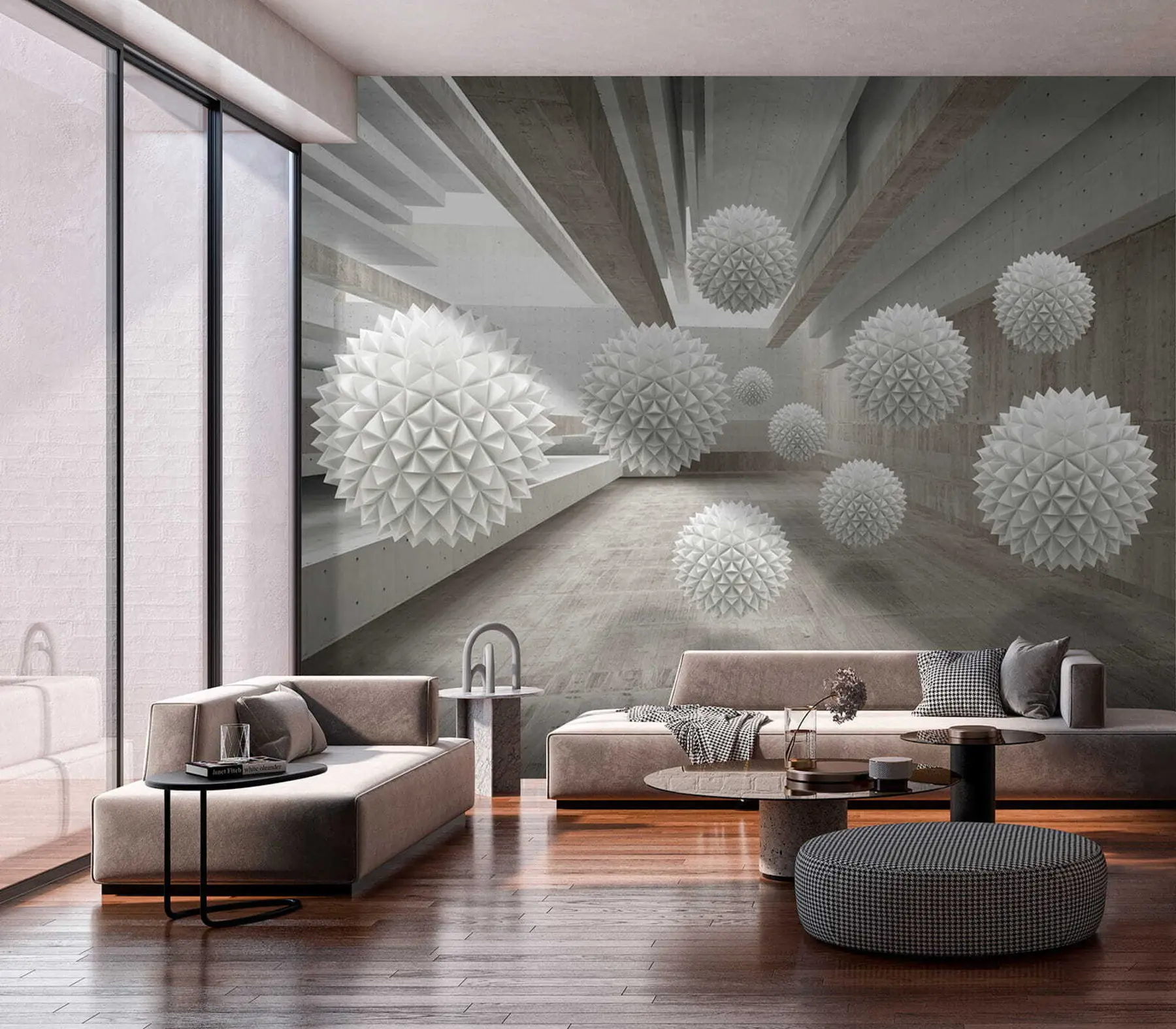 fototapet Sfere care plutesc în aer u34969