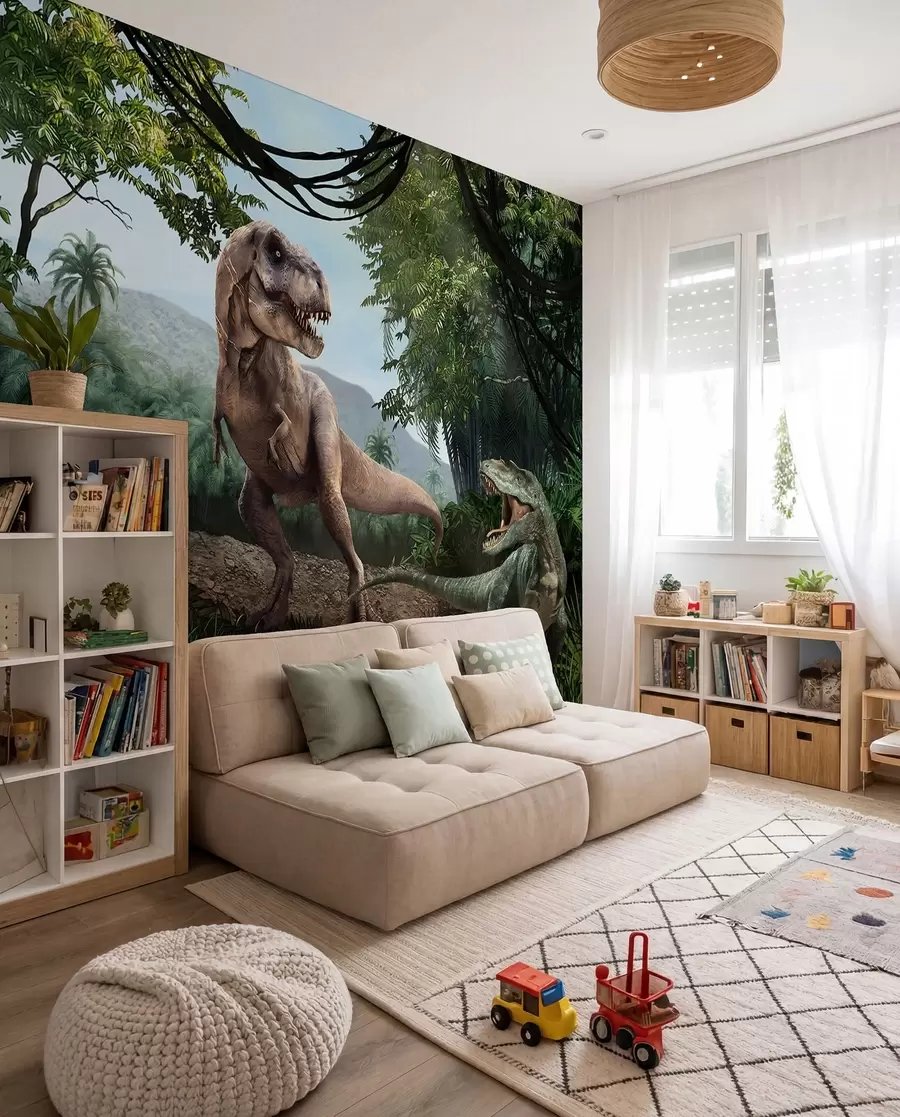 fototapet Dinozauri în junglă u36756