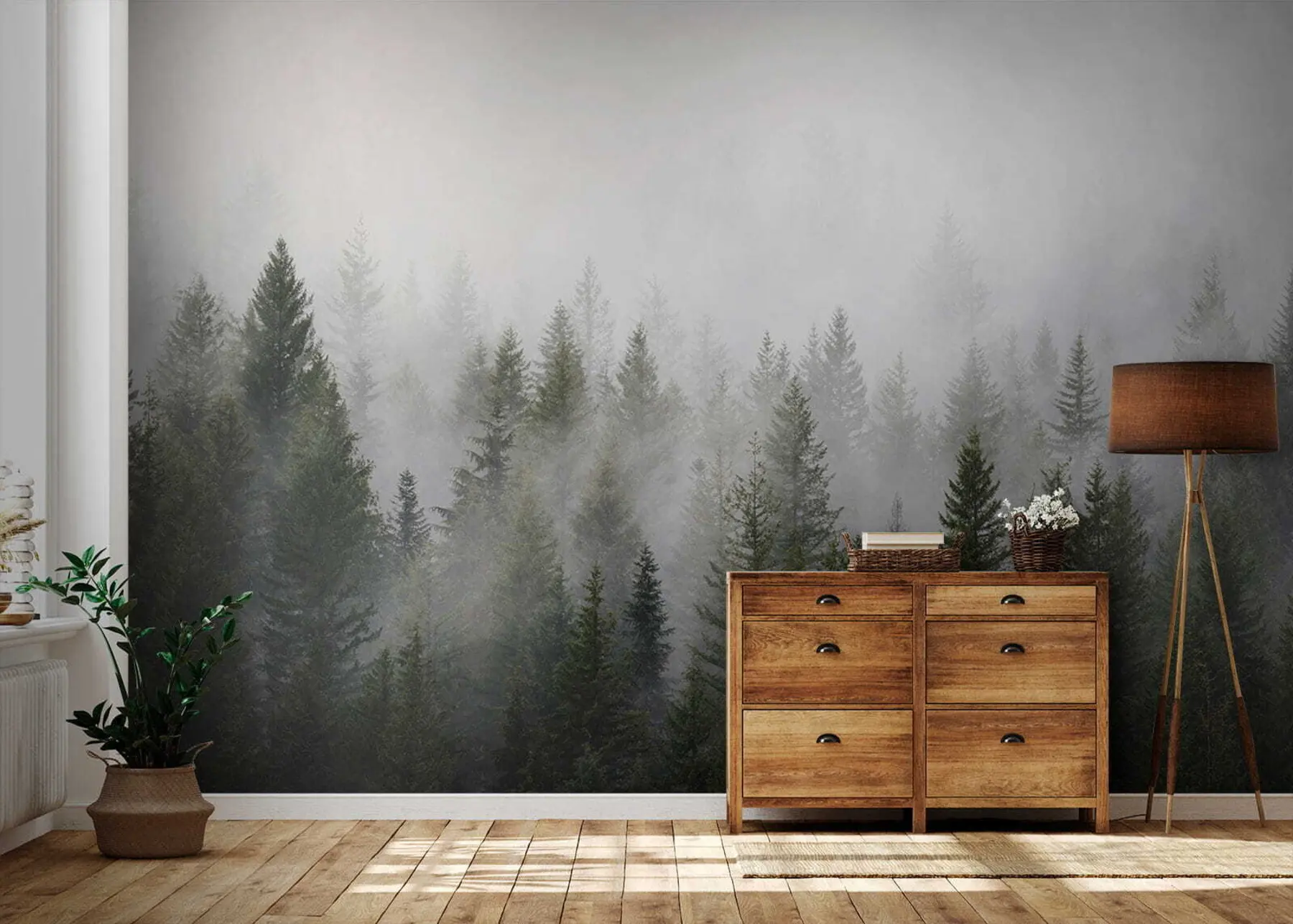 fototapet Pădure în ceață u37073