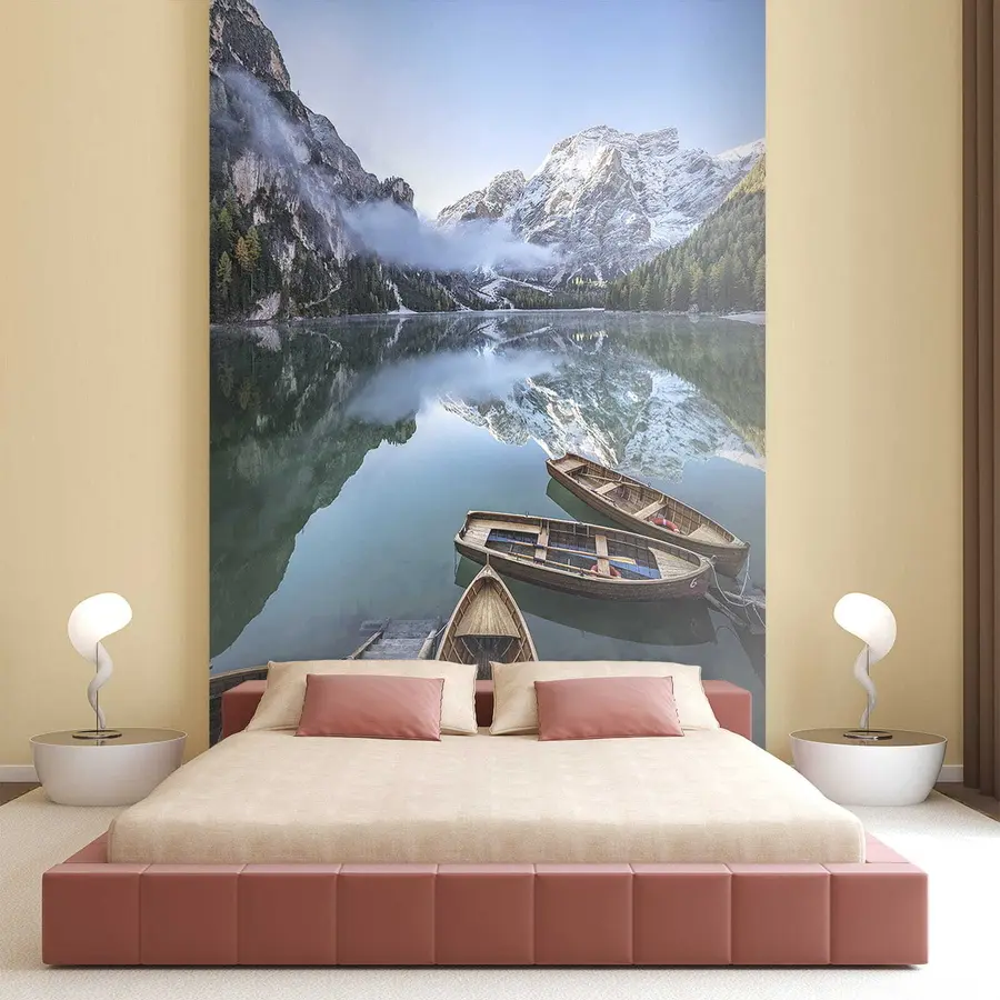 fototapet Apă, cer și munte u44826