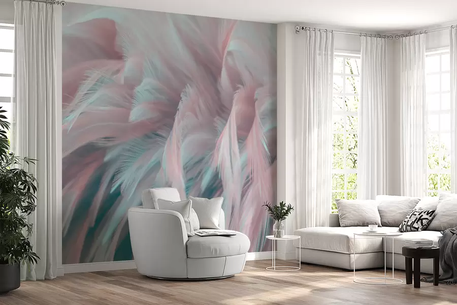 fototapet Planta, azur și petală u45689