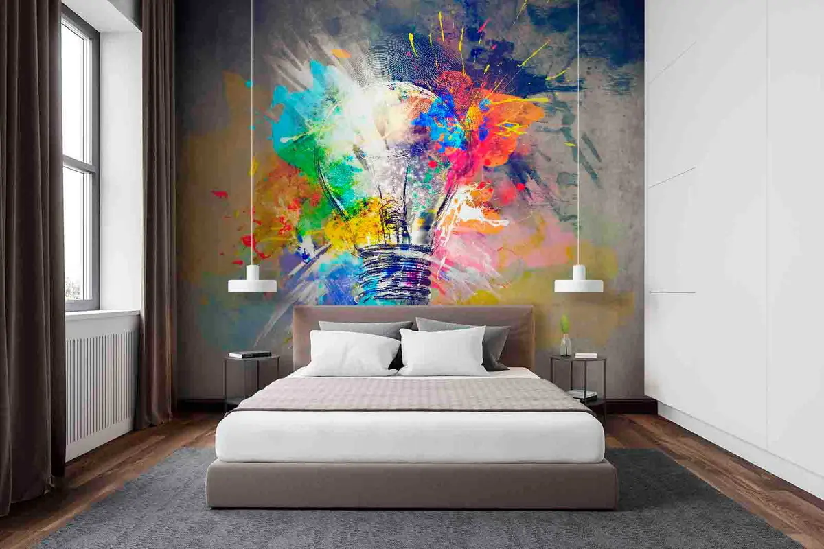 fototapet Vopsea de artă, vopsea și font u53882