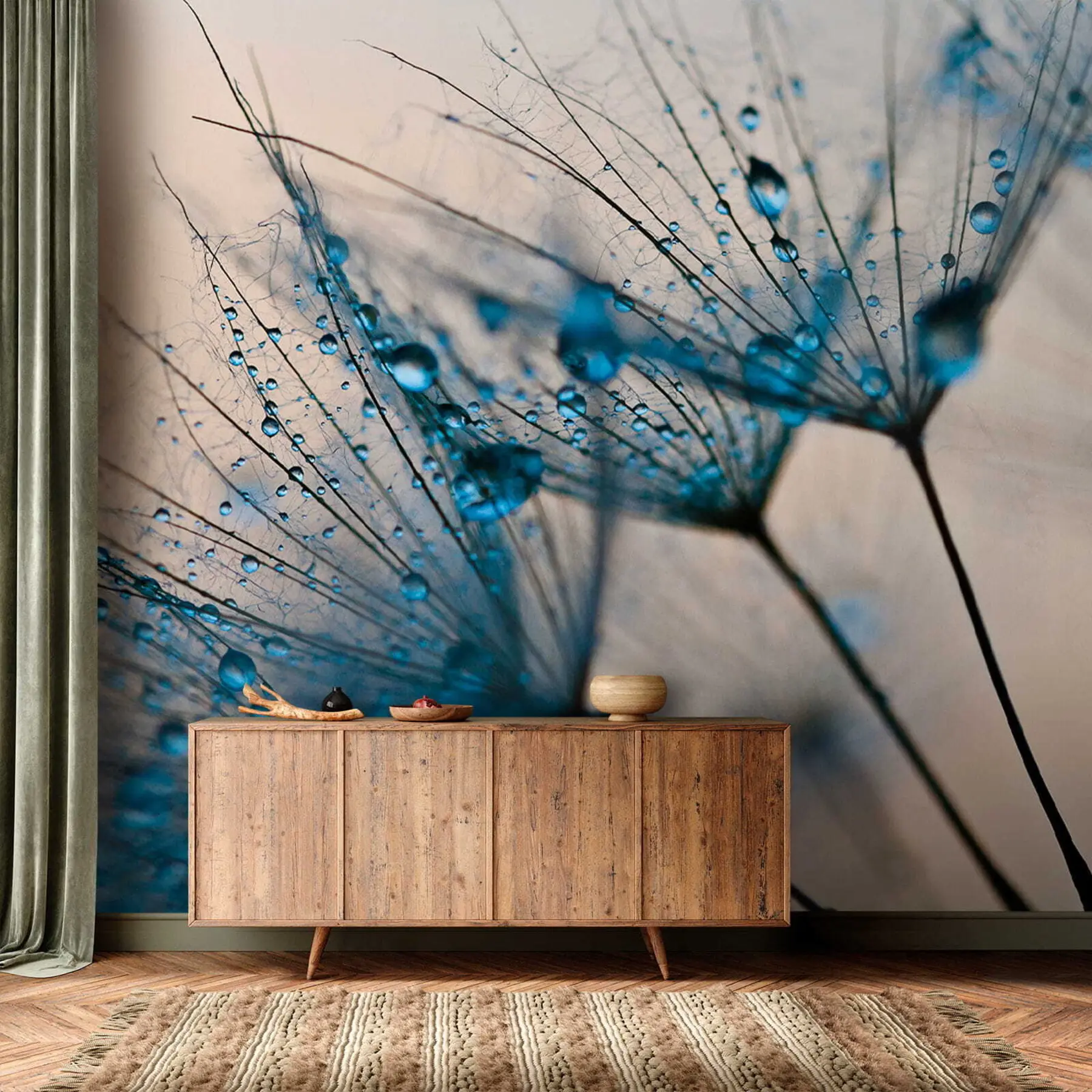 fototapet Păpădii cu picături de apă u57557