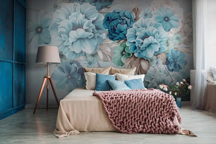 fototapet Flori albastre delicate u59900