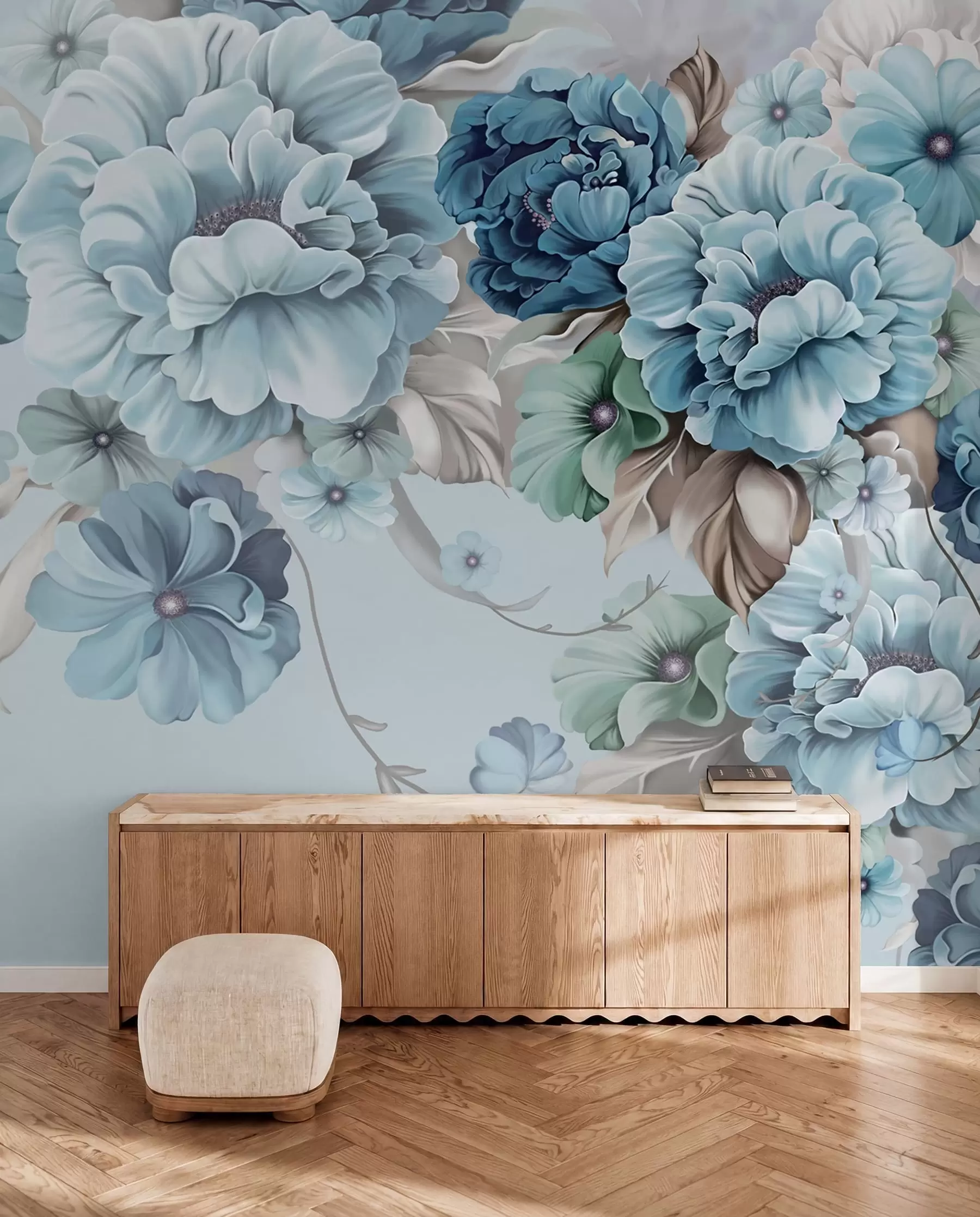 fototapet Flori albastre delicate u59900