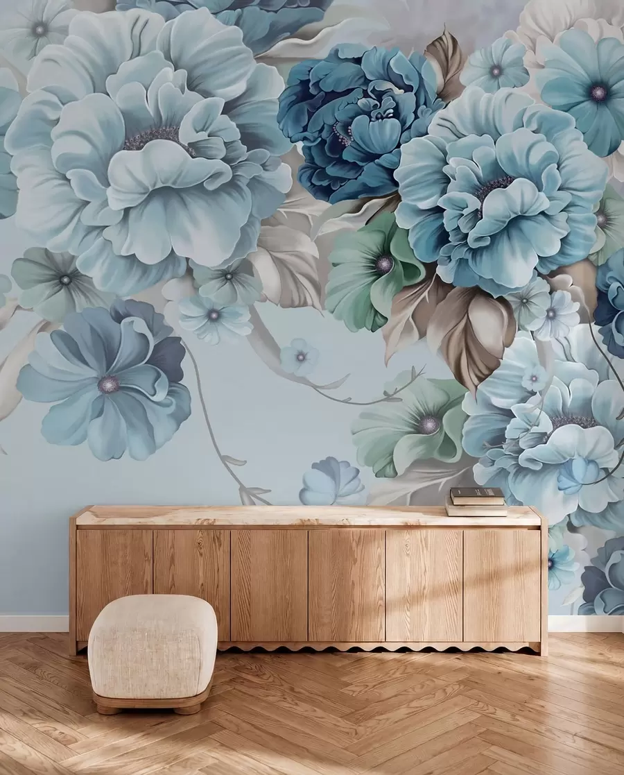 fototapet Flori albastre delicate u59900