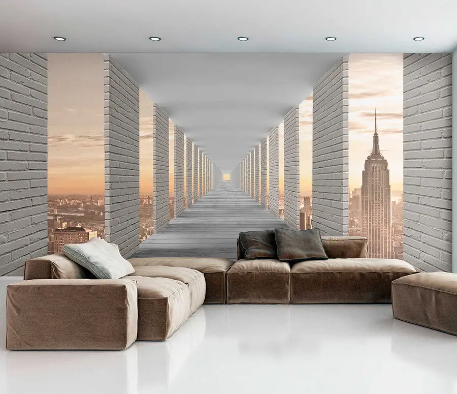 fototapet Tunel cu vedere la New York u59788