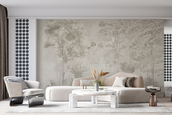 Tapet Pădure fermecătoare, Fototapet în stil oriental, u78448 : Uwalls.ro