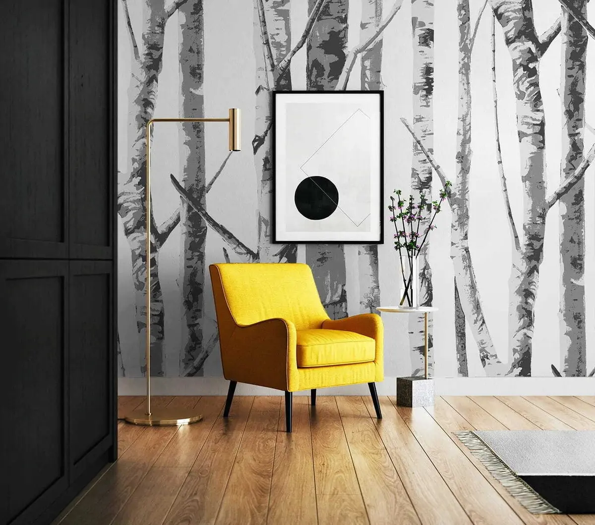 fototapet Plante, crengi și peisaj natural u58970