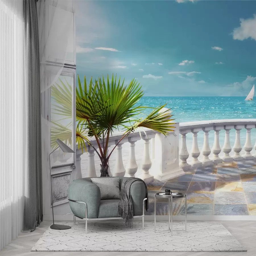 fototapet Apă, nori și cer u26132