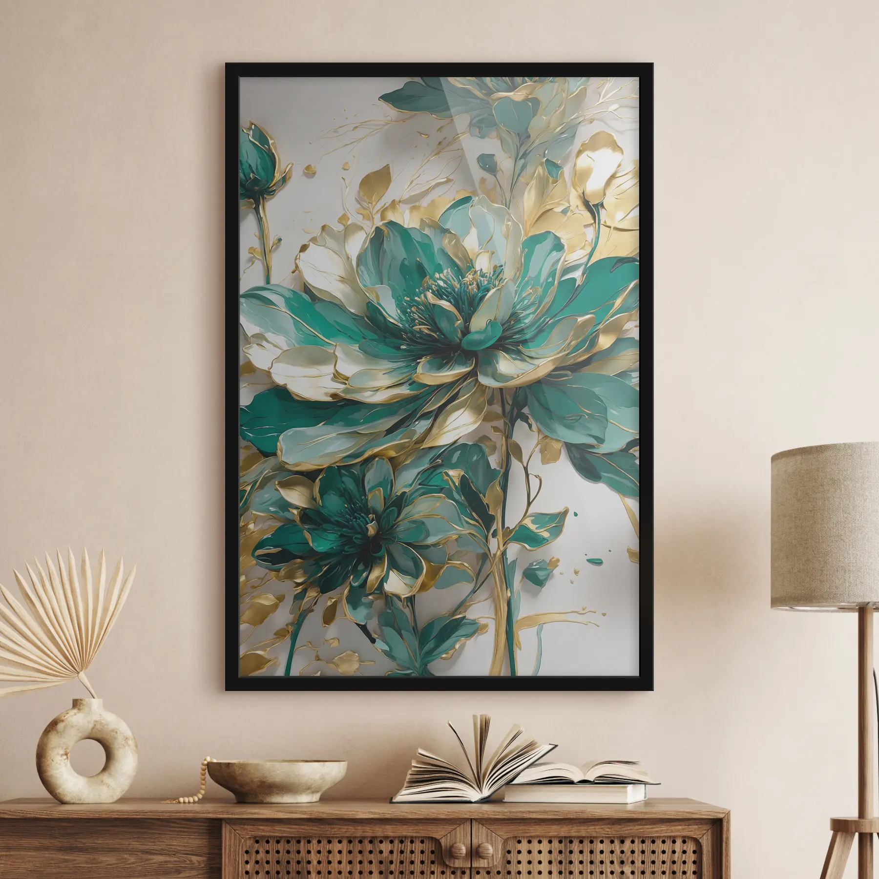 fototapet O frumoasă floare verde f37566