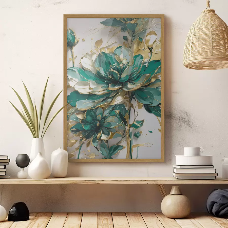 fototapet O frumoasă floare verde f37566