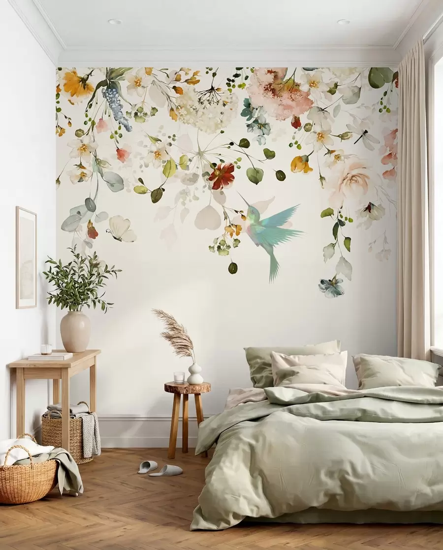 fototapet Flori și colibri u59610d2