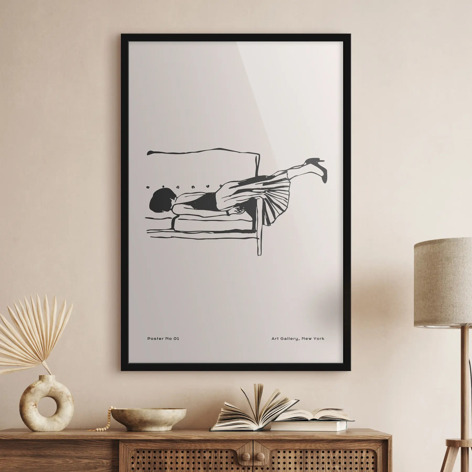 fototapet Moda fată tendință boho stil contemporan artă contemporană f37422