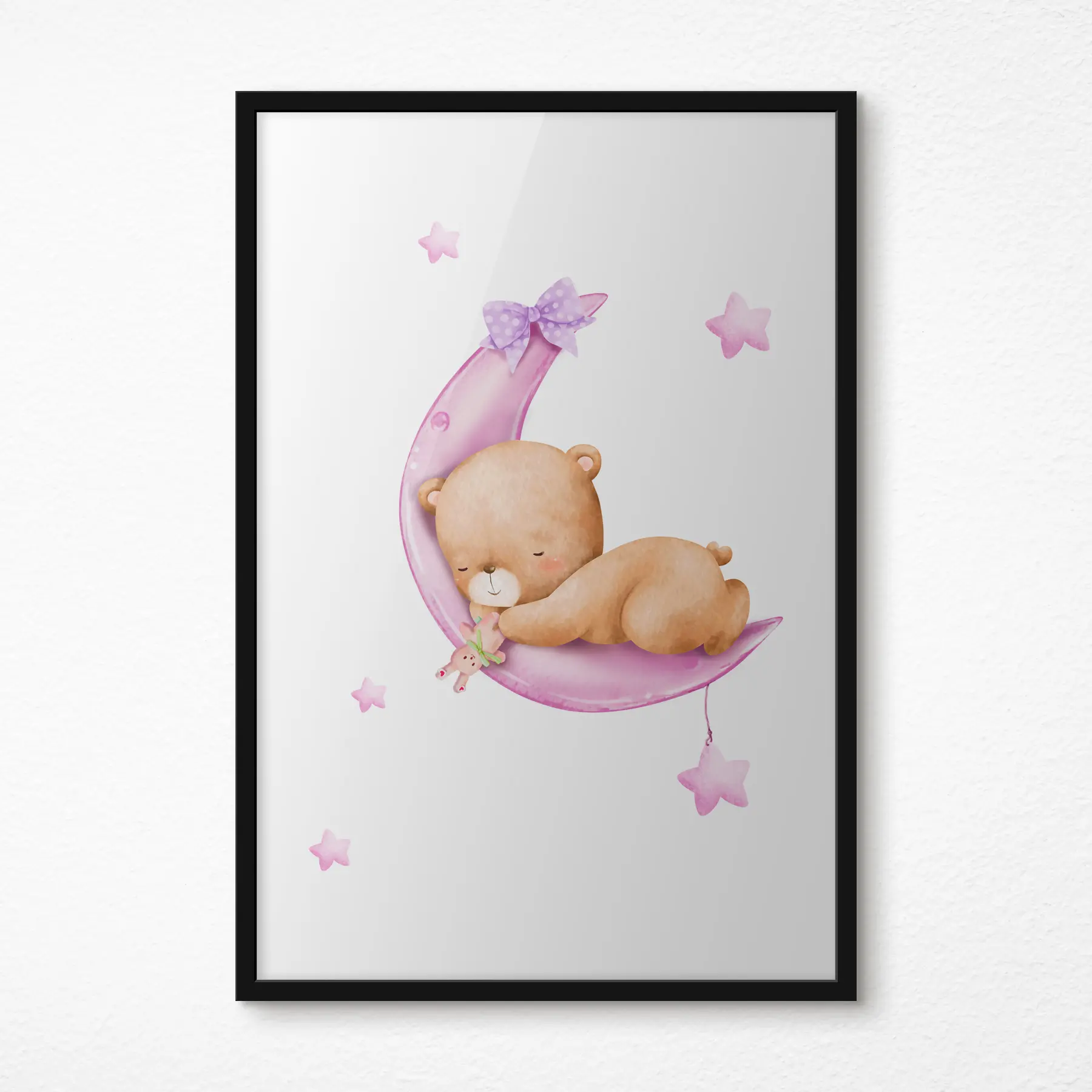 fototapet Sleepy urs pe lună f37917v2