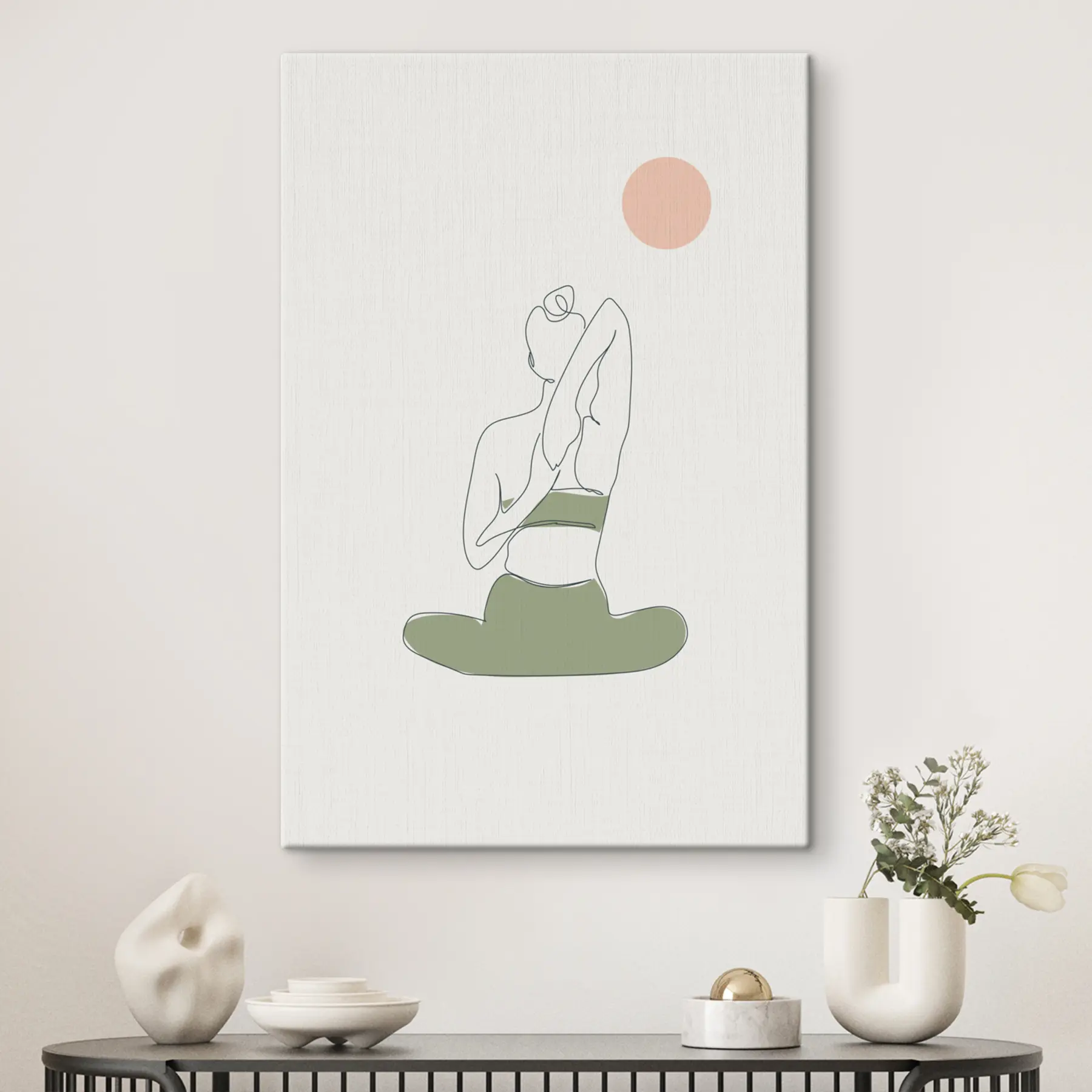 Tablouri Fata de yoga pozitia vaca asana s37994