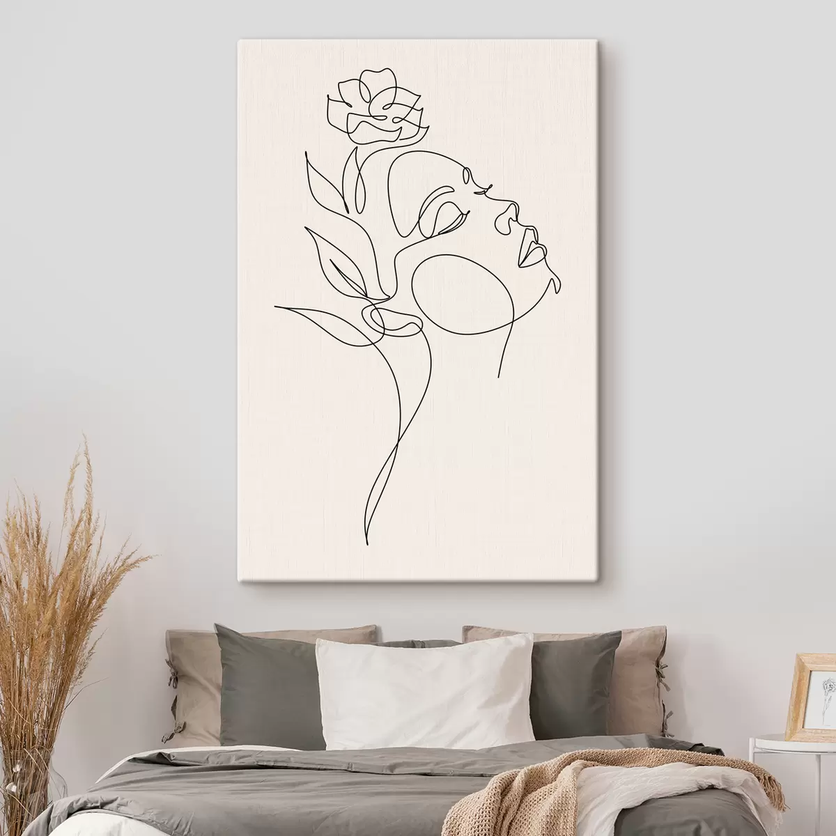 Tablouri Fața femeii, abstracție, linie, natural s38011