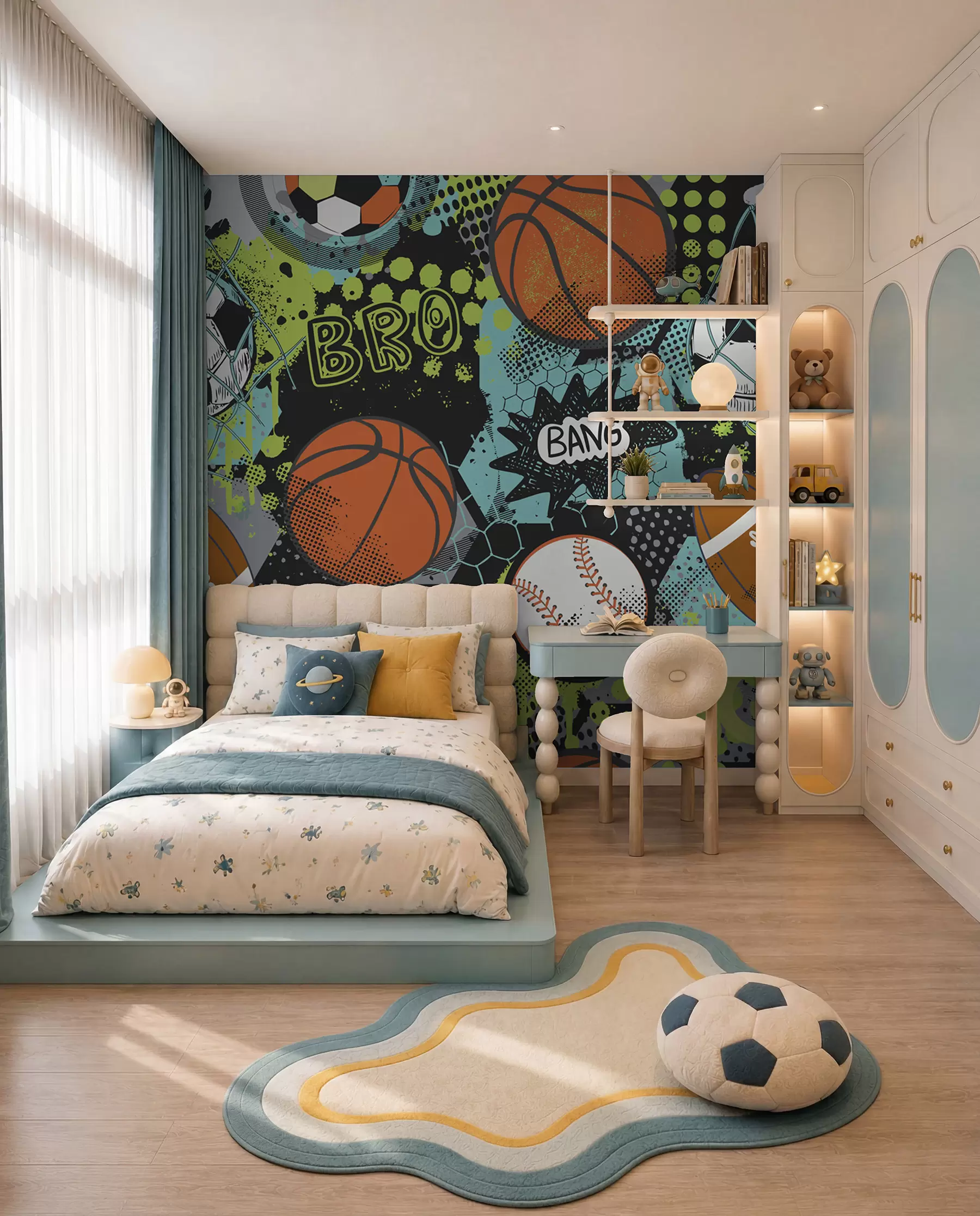 fototapet Joc cu mingi neon u99729