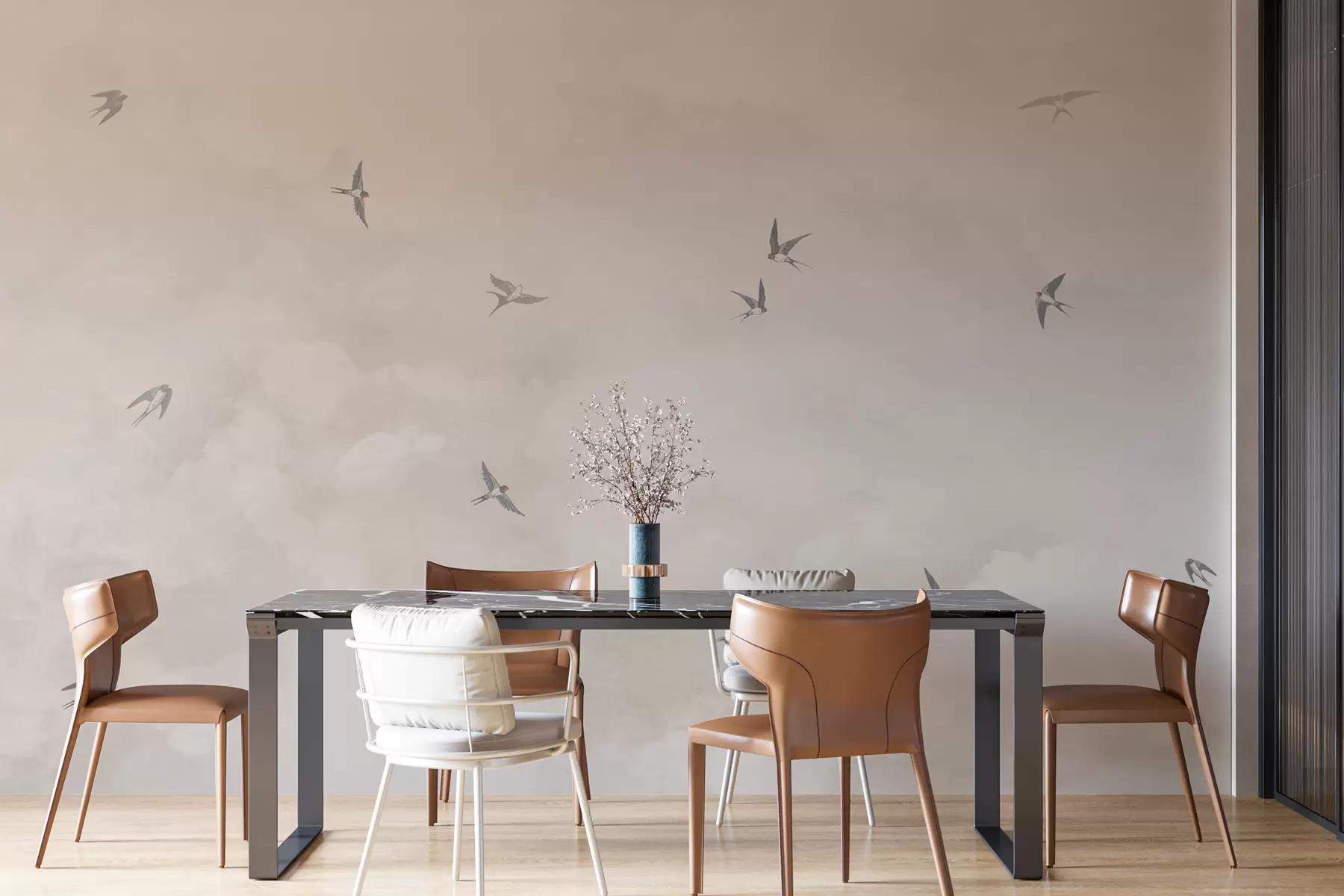 fototapet Cer cu rândunele w00526v2