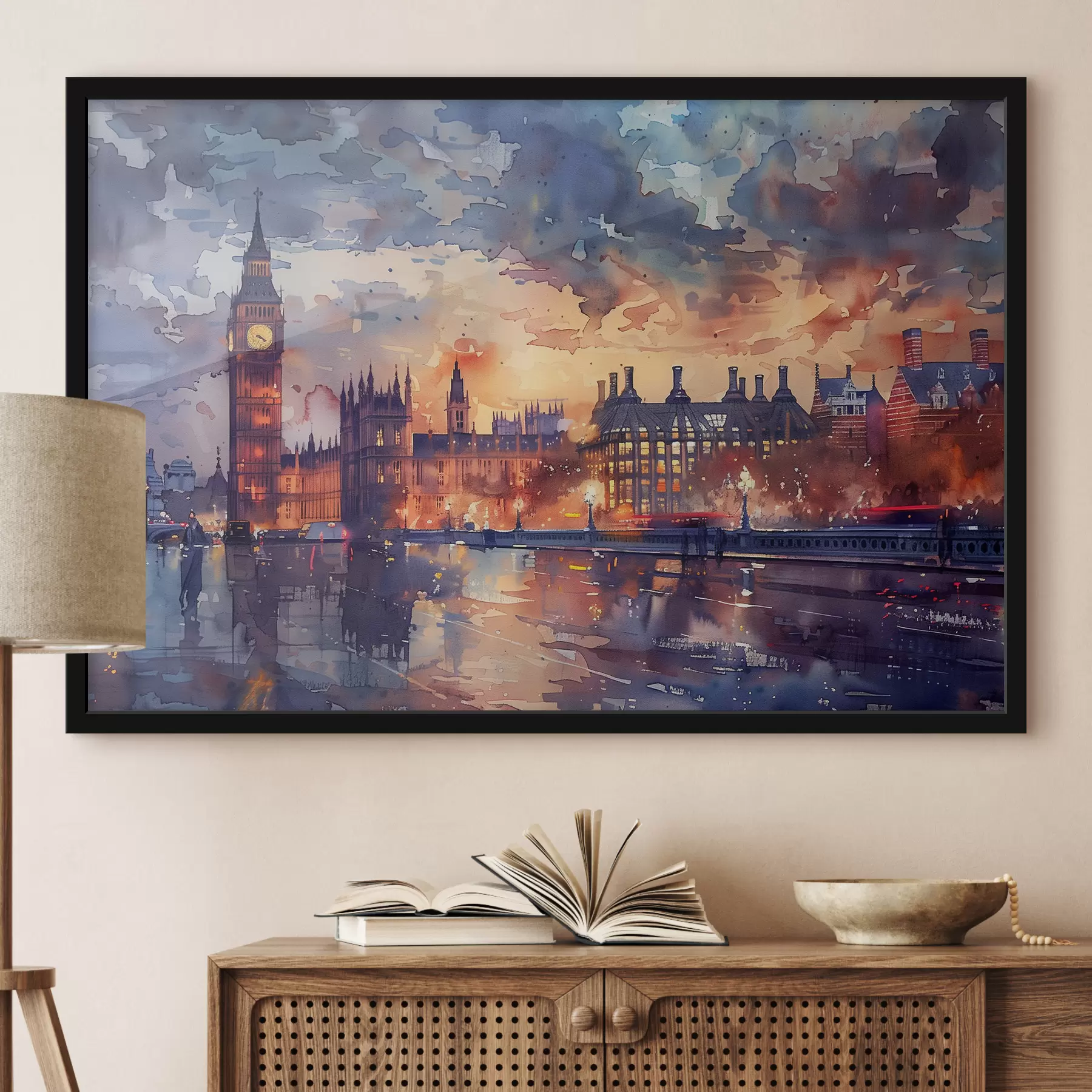 Tablouri Big ben Londra pictura acuarelă f38473
