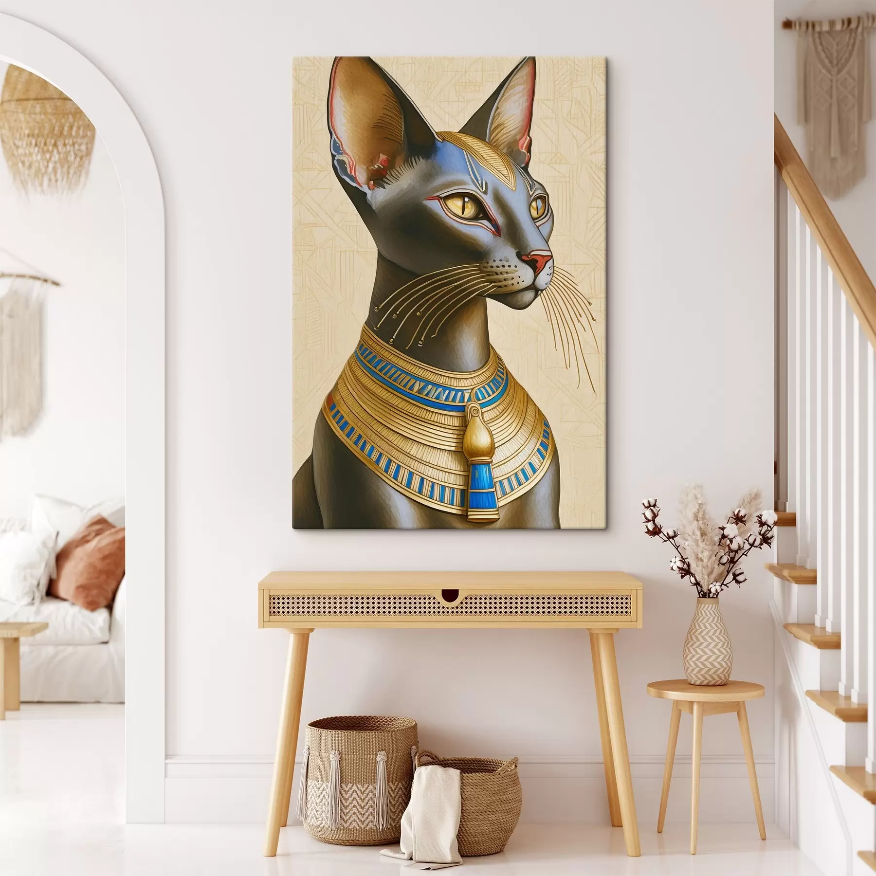 fototapet Bastet, zeiță egipteană, pisică în profil s38725