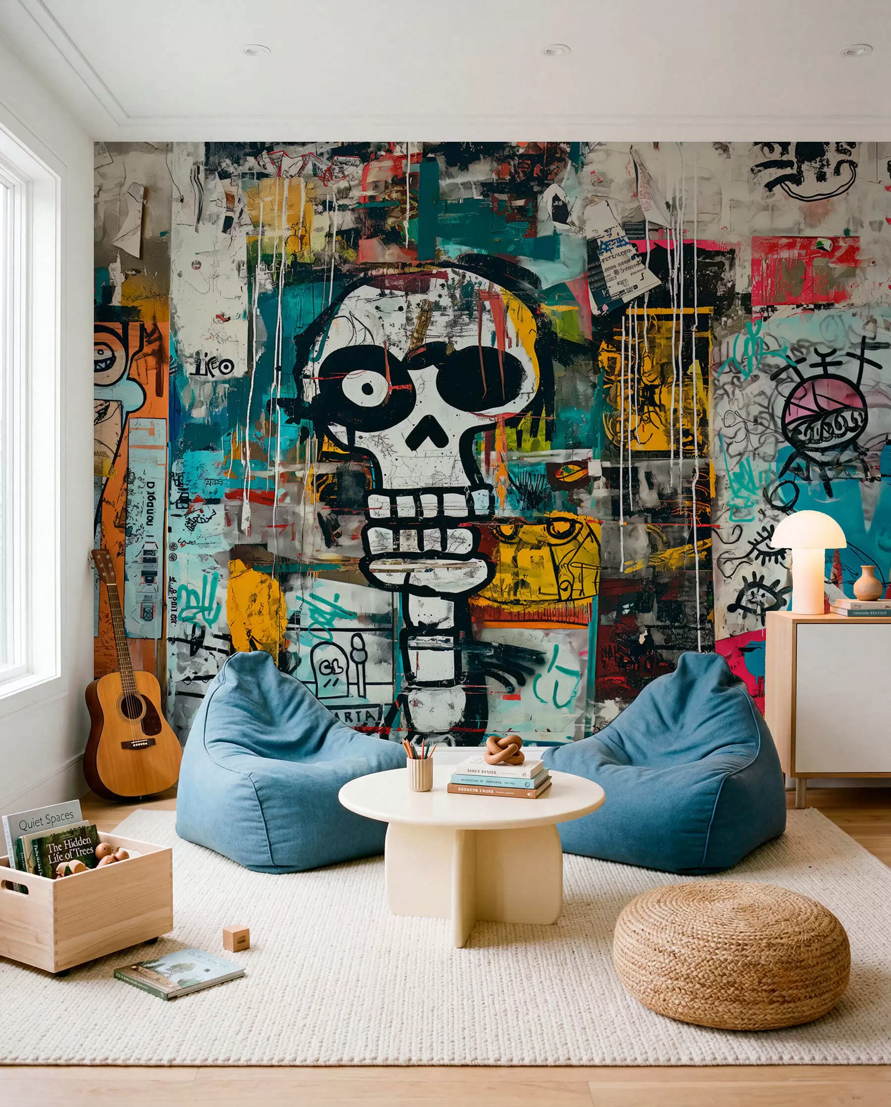 fototapet Craniu în graffiti w01187