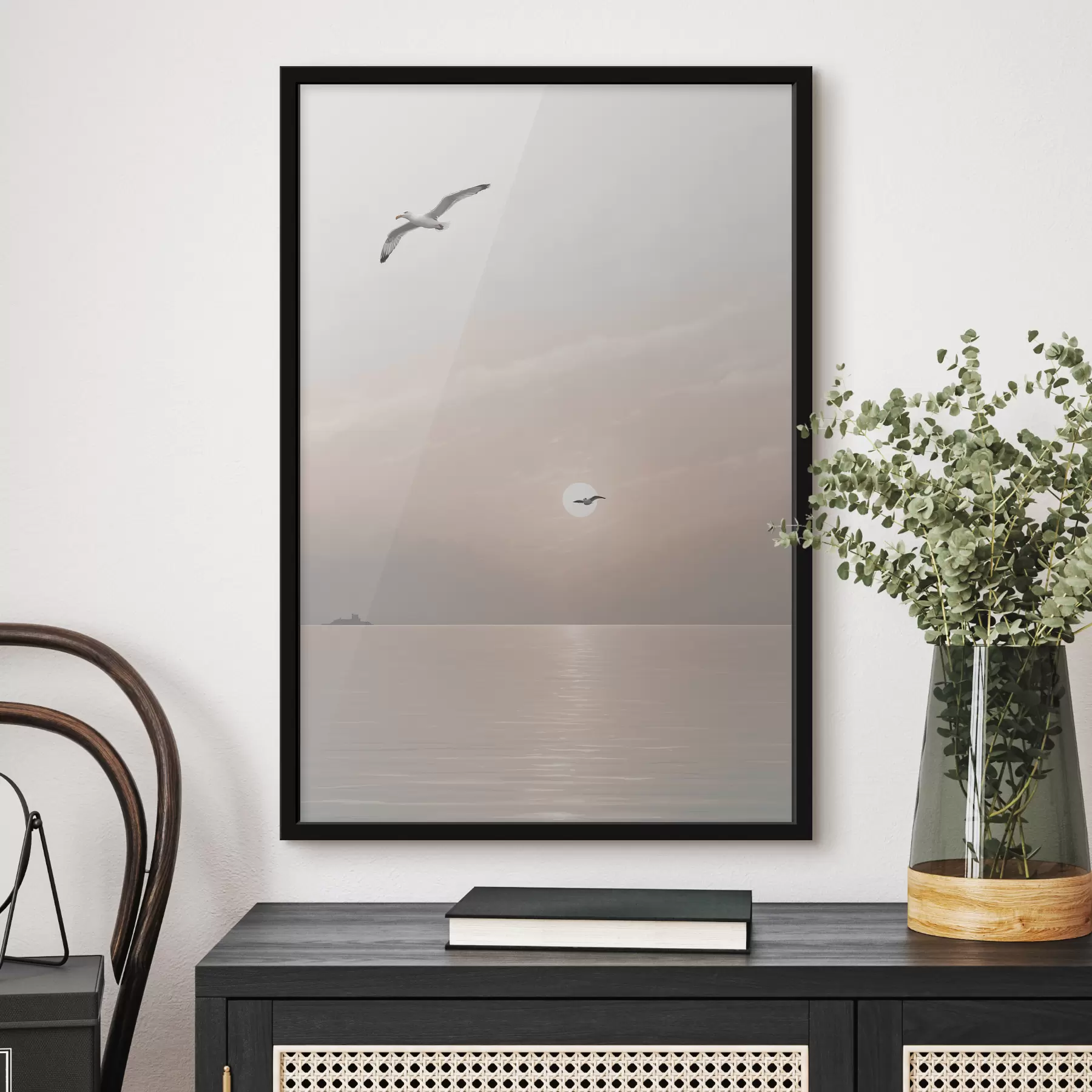 fototapet Pescăruși zburând deasupra mării f39152