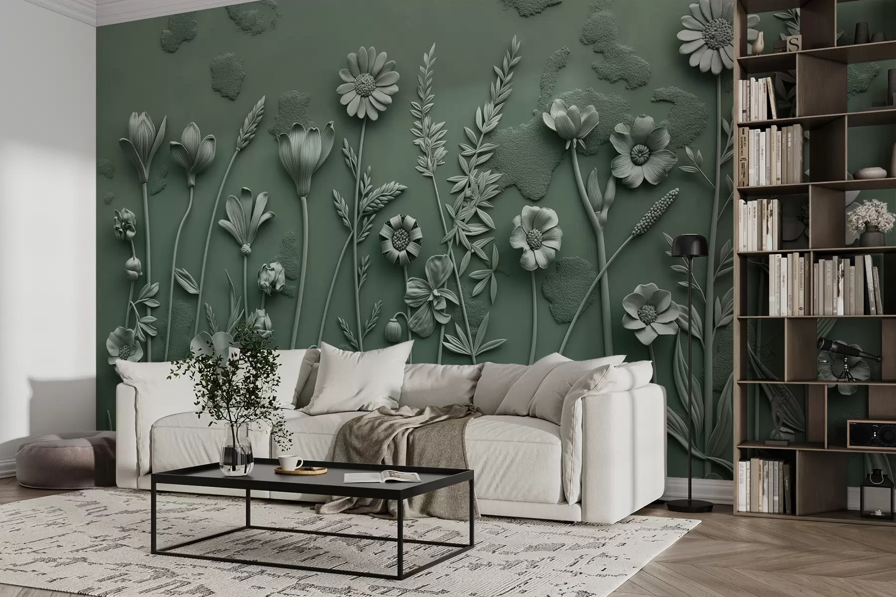 fototapet Câmp flori 3D w07869v2