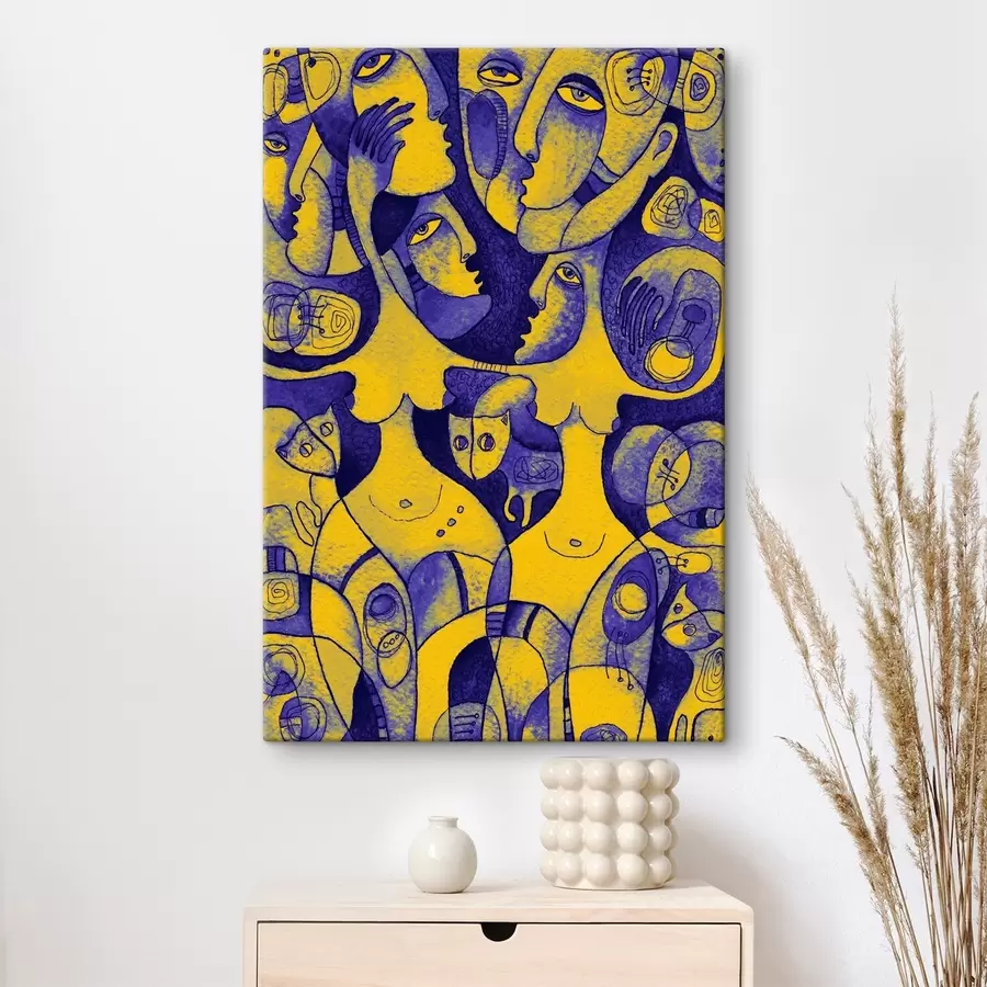 Tablouri Fețe împletite într-o armonie vibrantă s37829