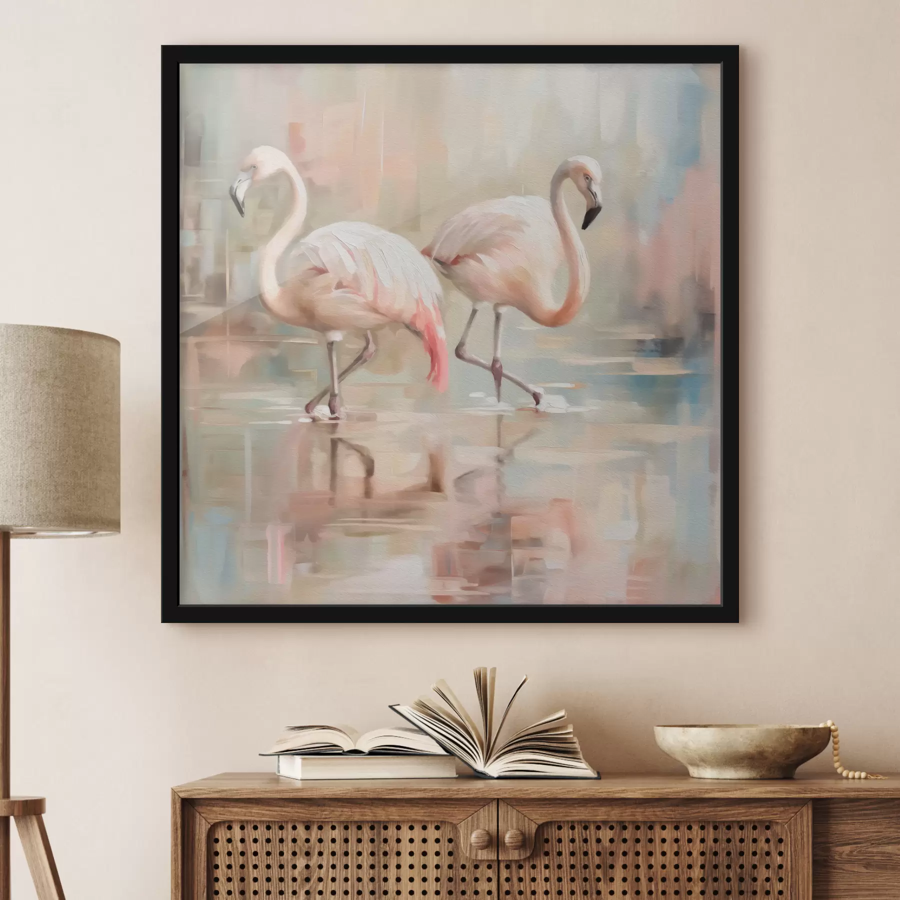 fototapet Două păsări flamingo f39540