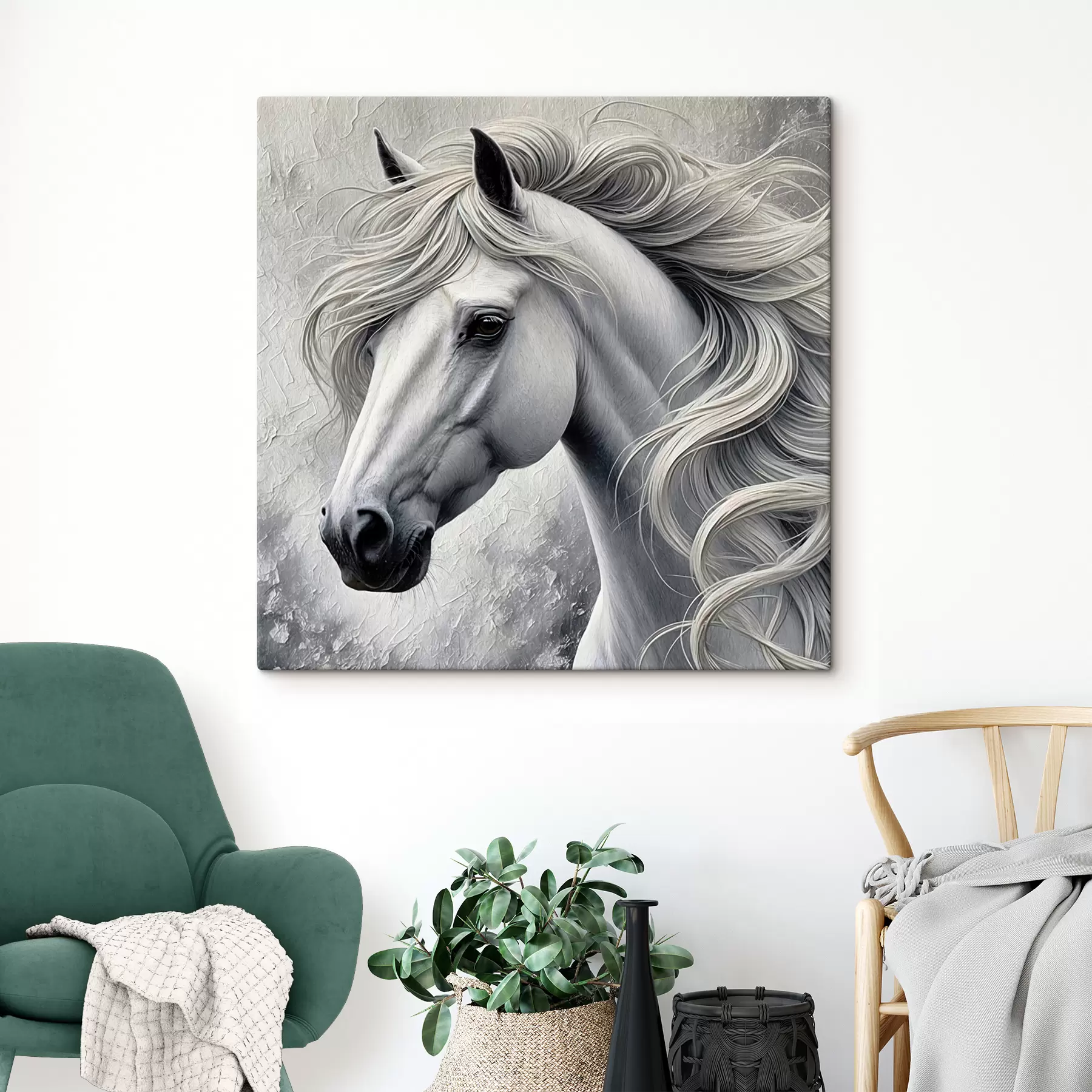 Tablouri Portret al unui cal alb s39489