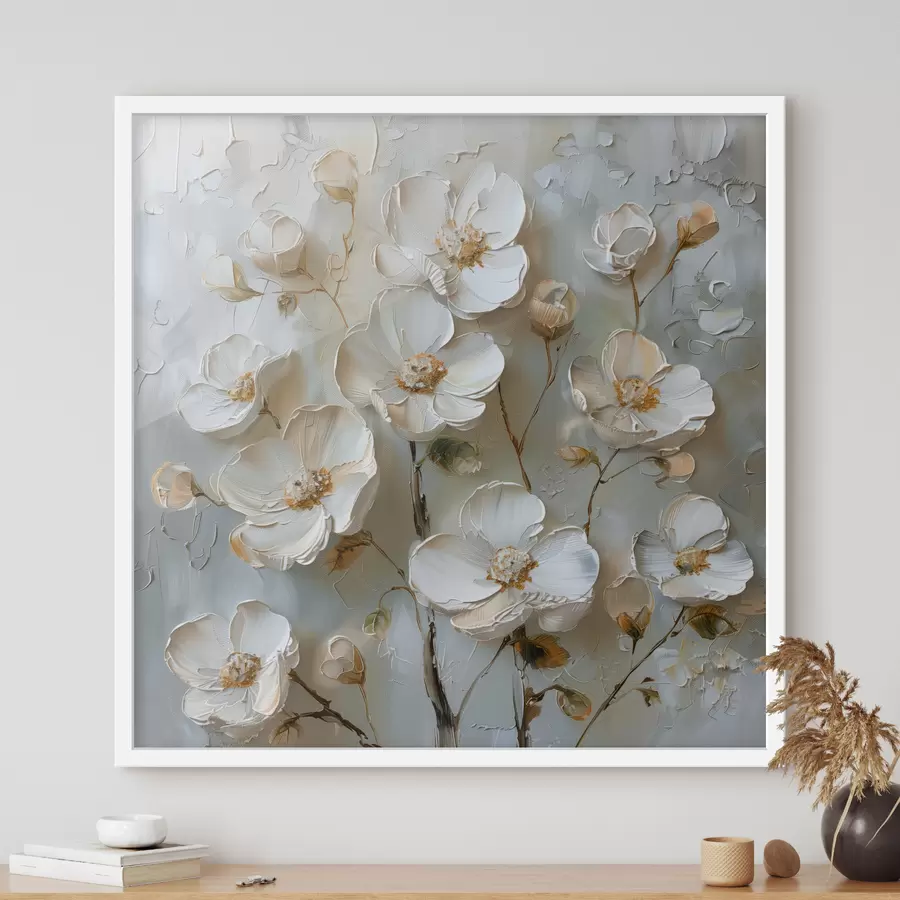 fototapet Flori albe f39442