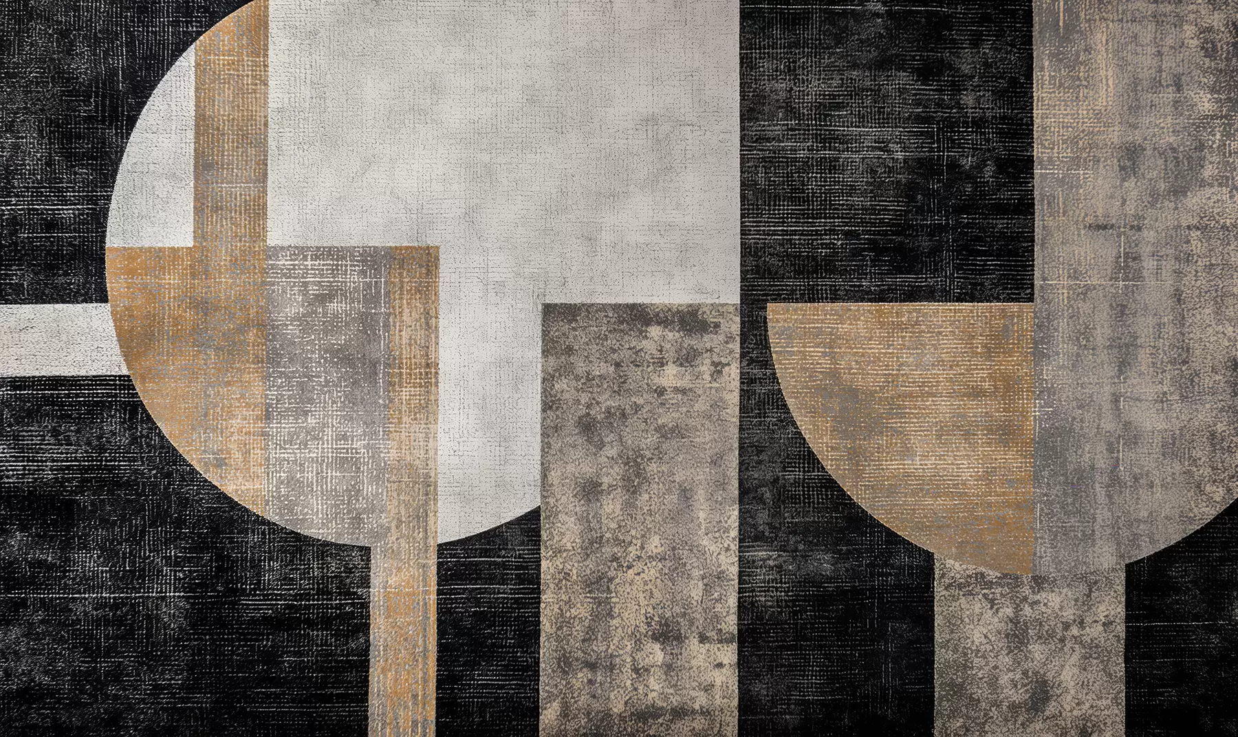 fototapet Abstracție modernă texturată în culorile negru și portocaliu w07878