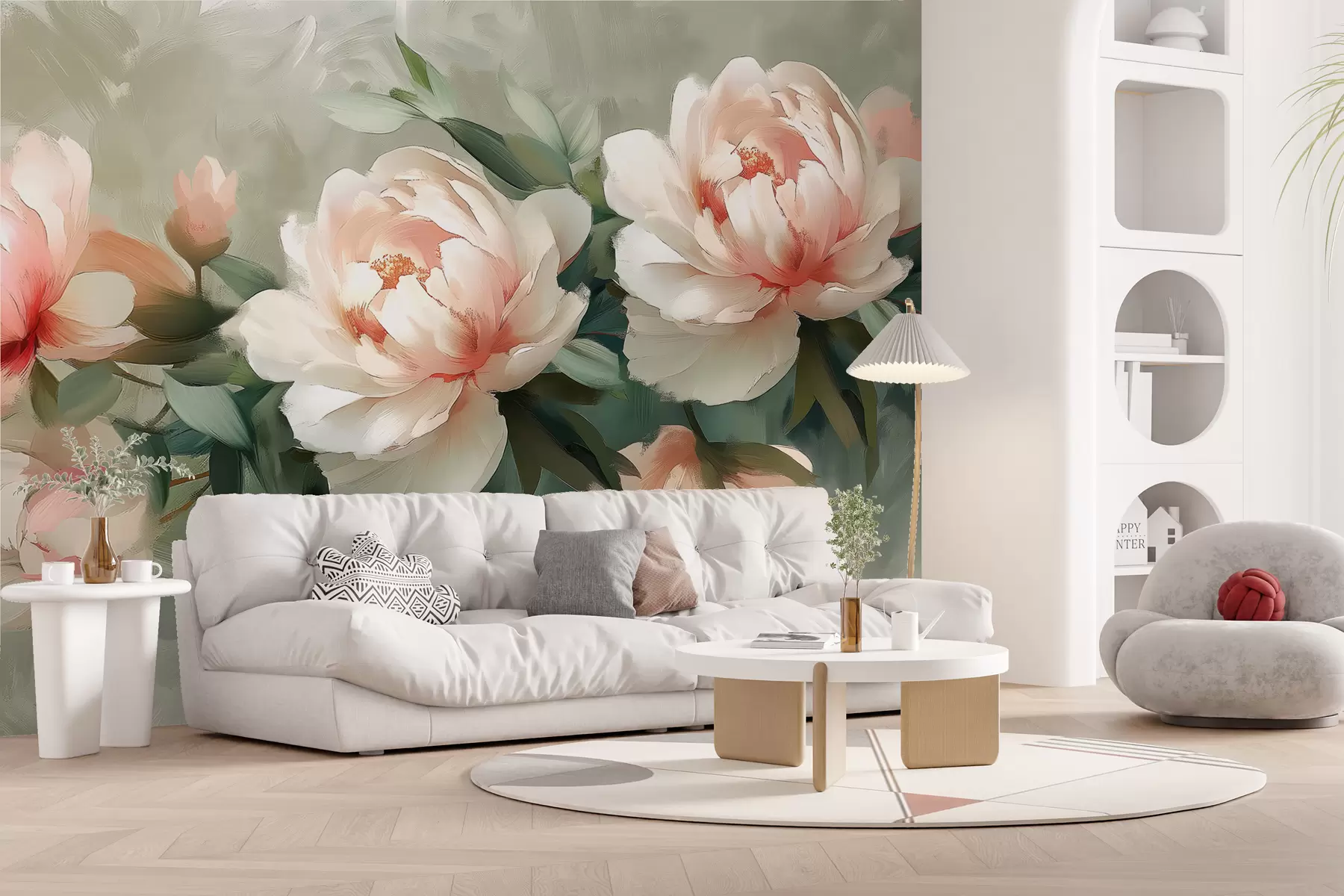 fototapet Un fundal floral frumos, moale și visător w07947