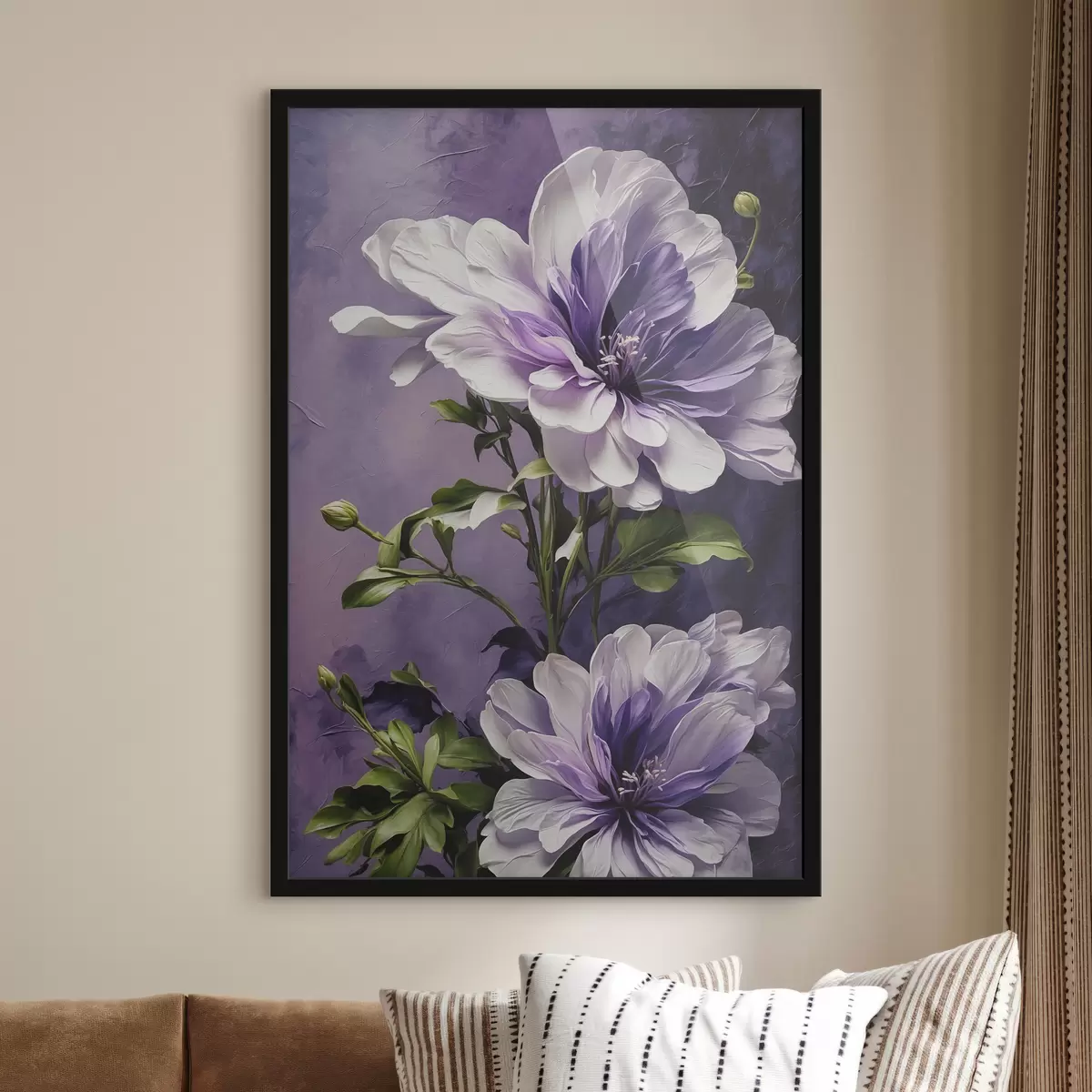 Poster Flori violet pe fundal violet f39368