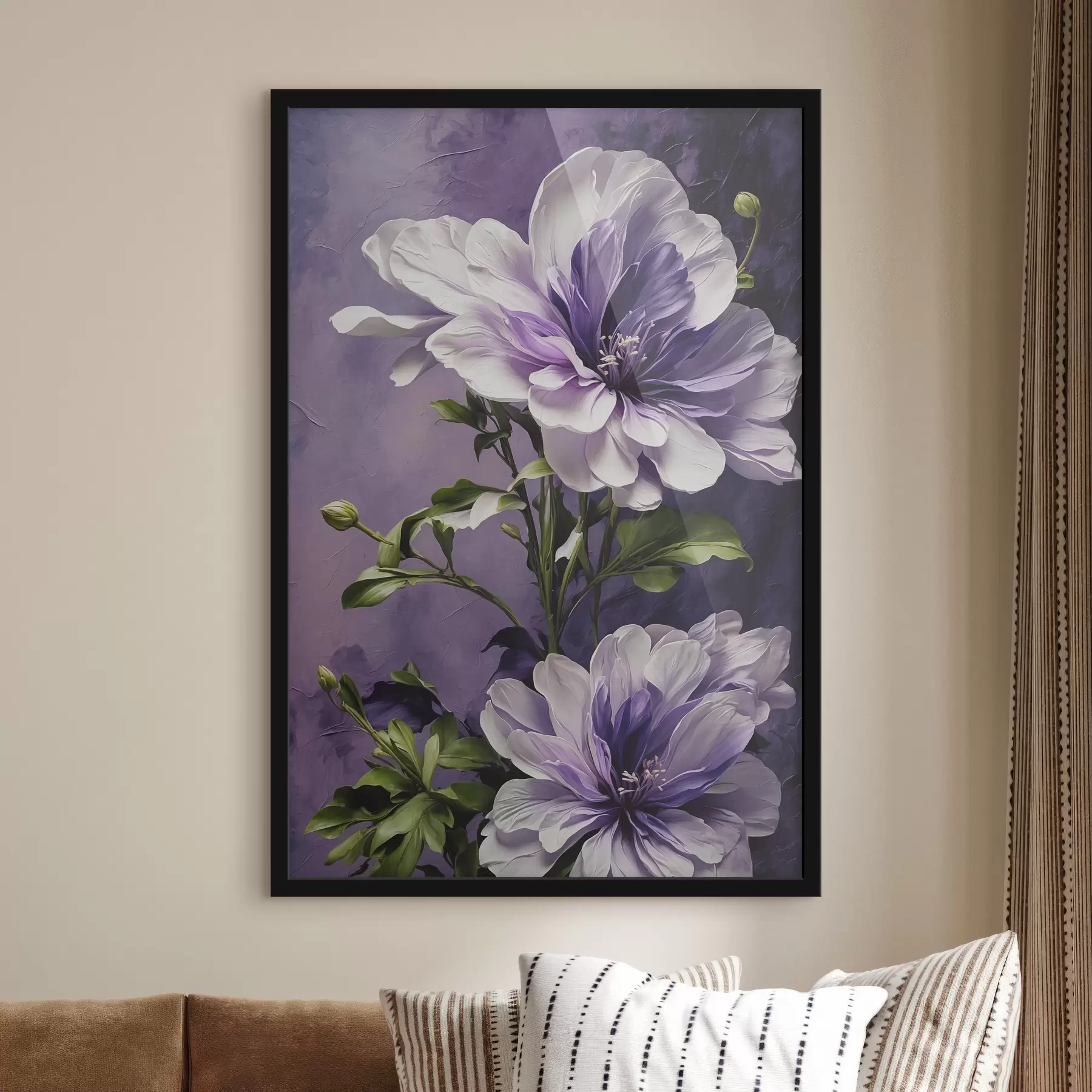 Tablouri Flori violet pe fundal violet f39368