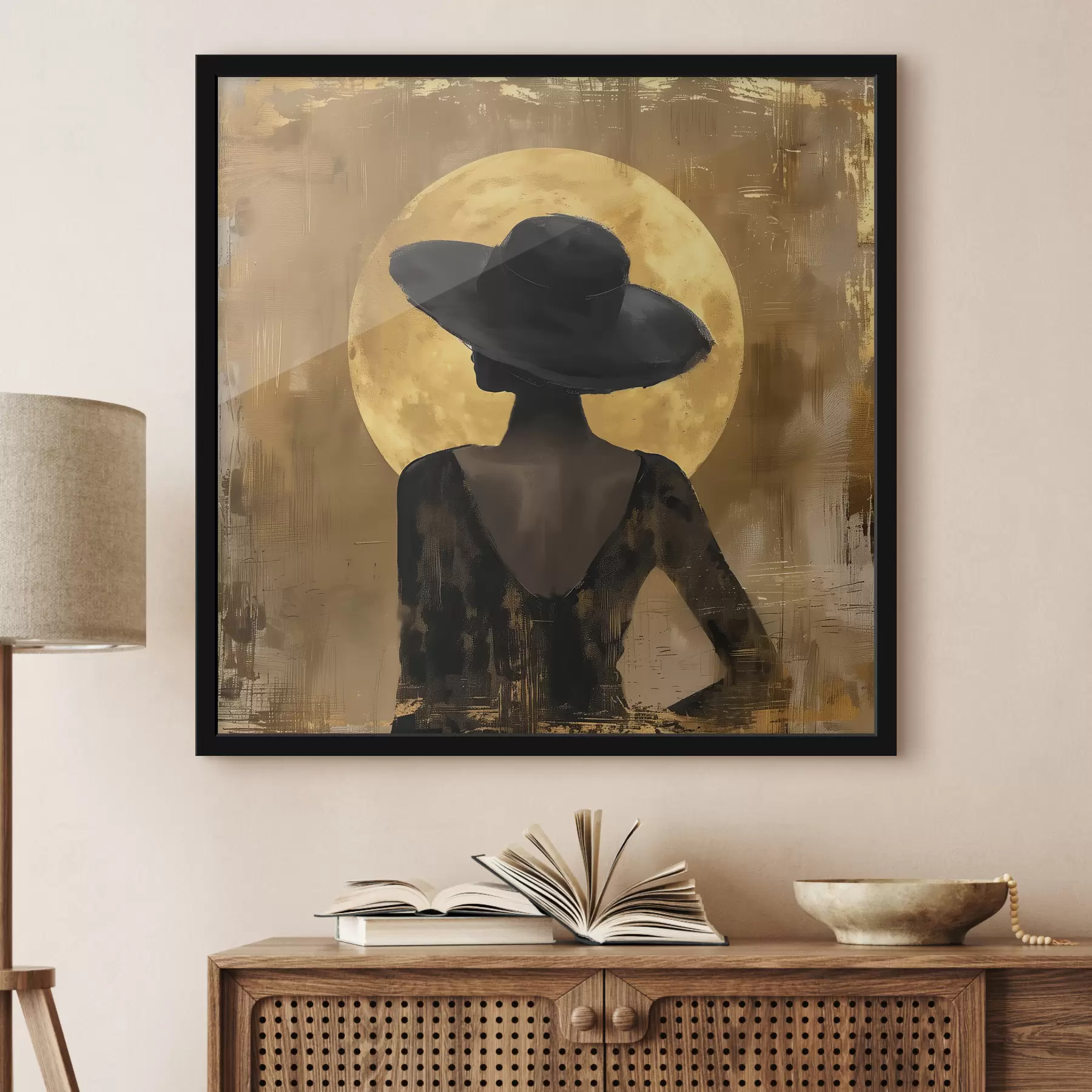 fototapet Fata în negru f39686