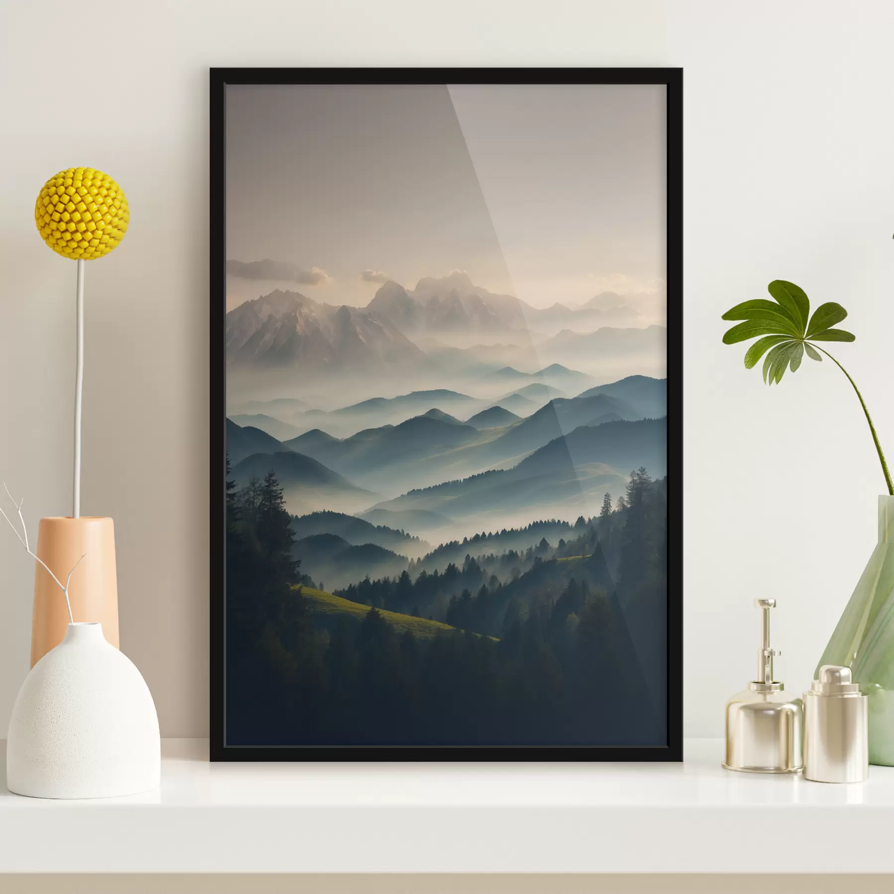 Tablouri Vedere a munților cețoși f39596