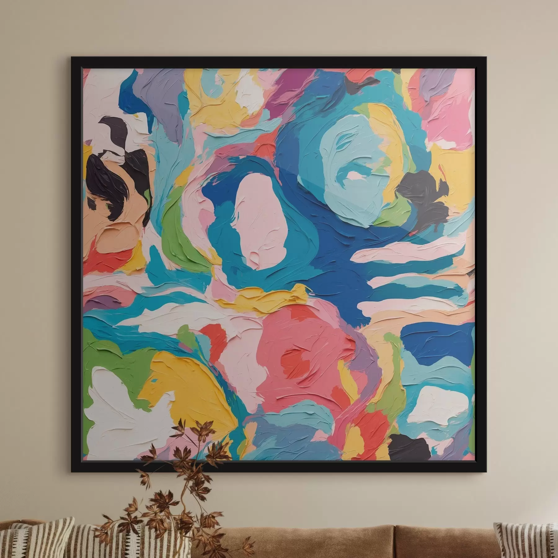 fototapet Pictură abstractă cu vopsele multicolore f39612