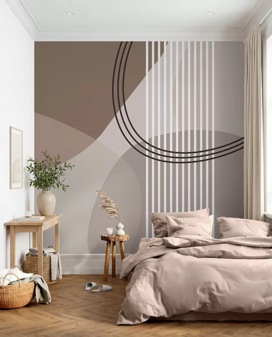 fototapet Geometric abstracție linie și cerc minimalism stil modern w08173