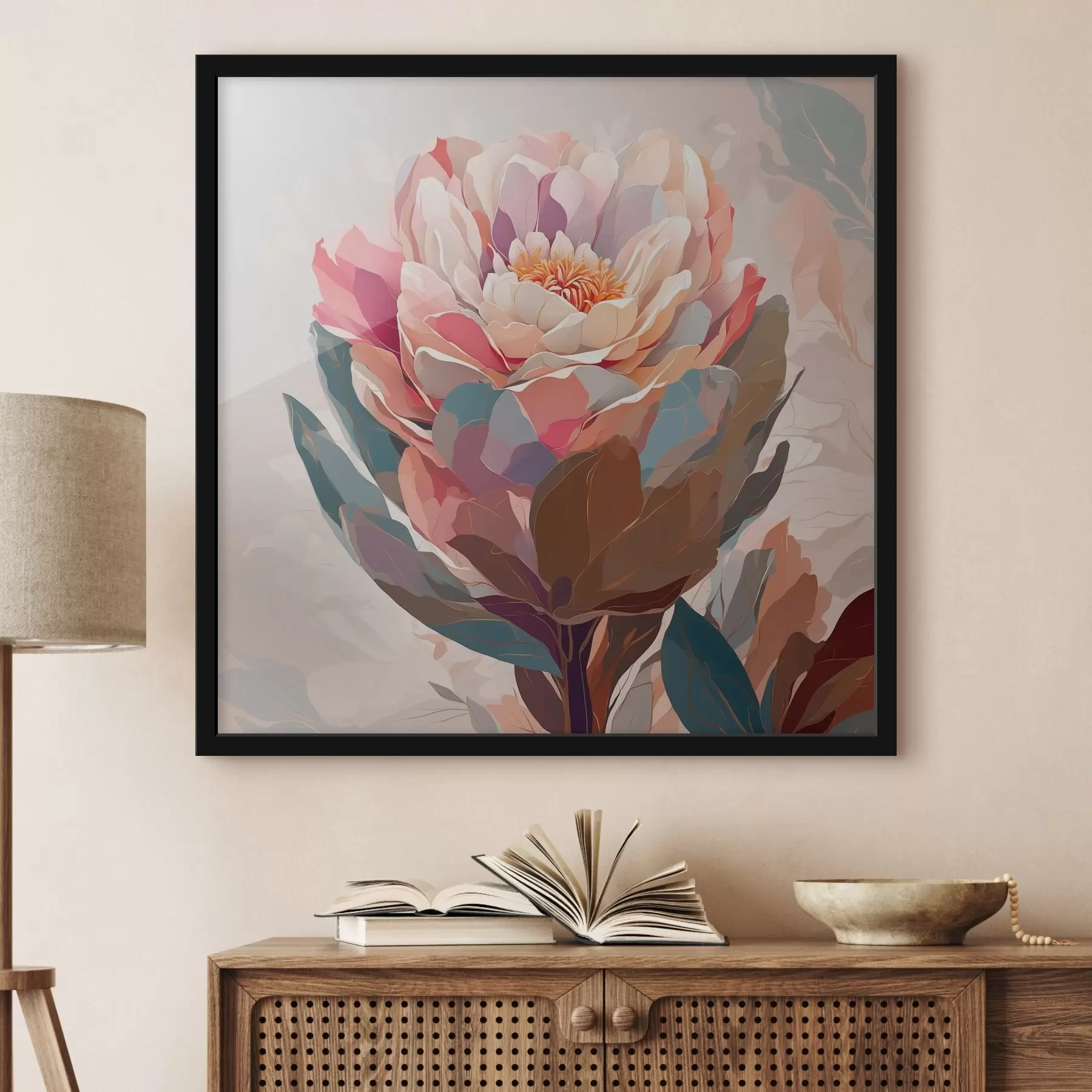 fototapet O floare cu petale multicolore f40060