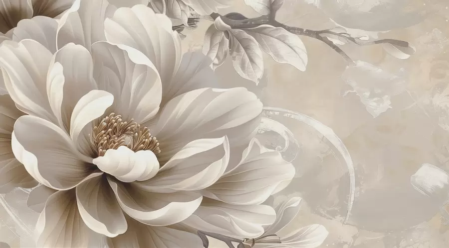 fototapet Floare mare de mure pe peretele grunge w08181v2